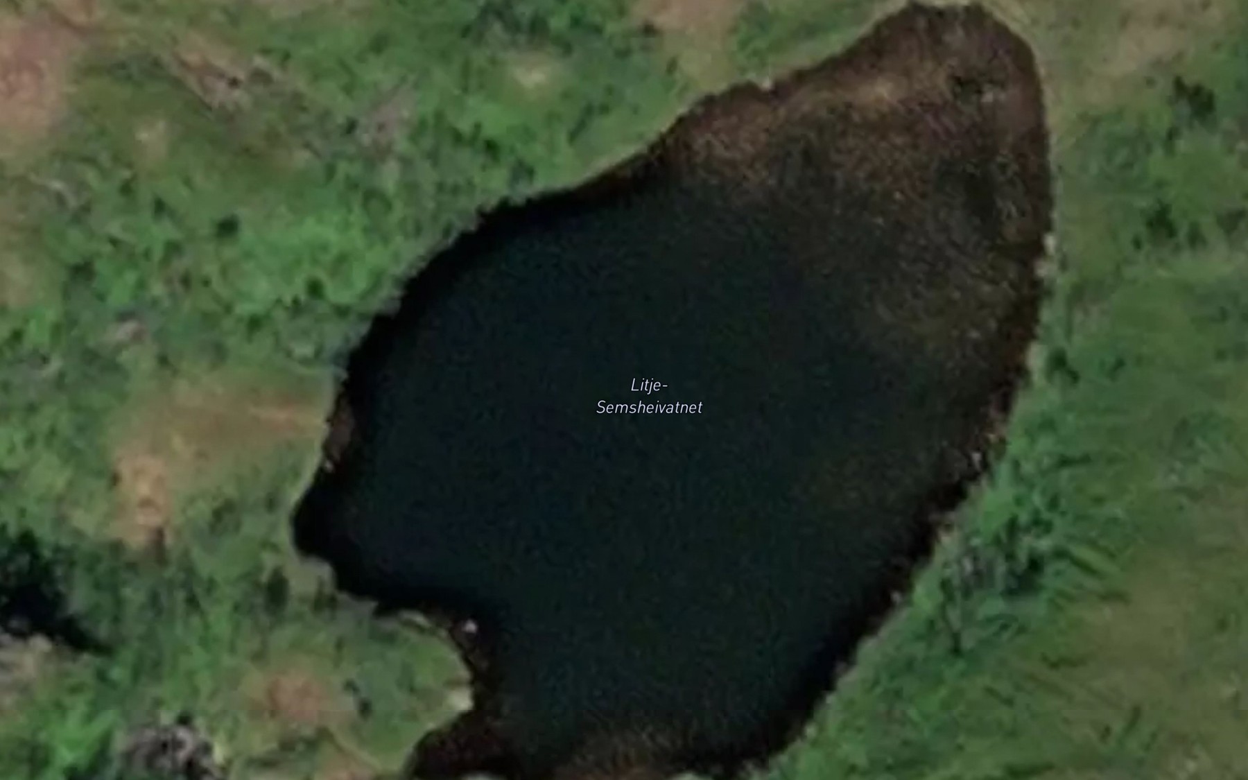 Satellite map of the Littje-Semsheivatnet