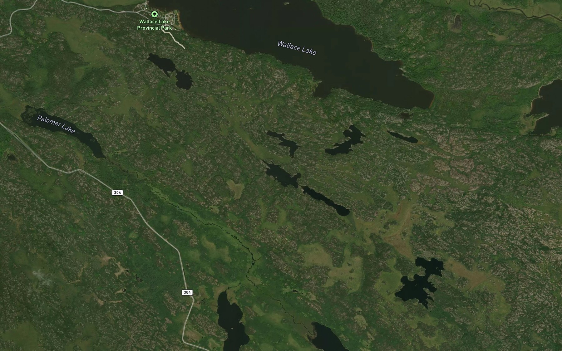 Satellite map of the West Winchester Lake
