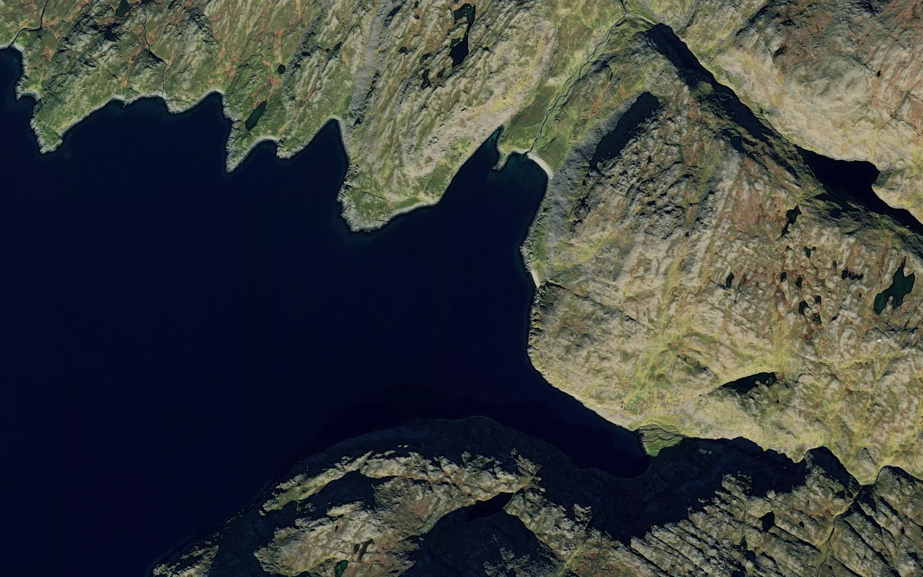 Satellite map of the Austerbotn
