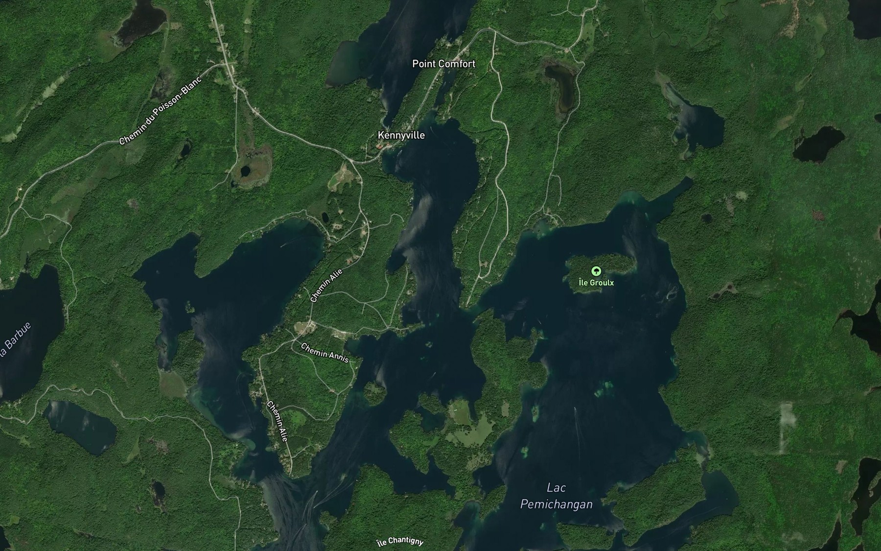 Satellite map of the Baie du Club