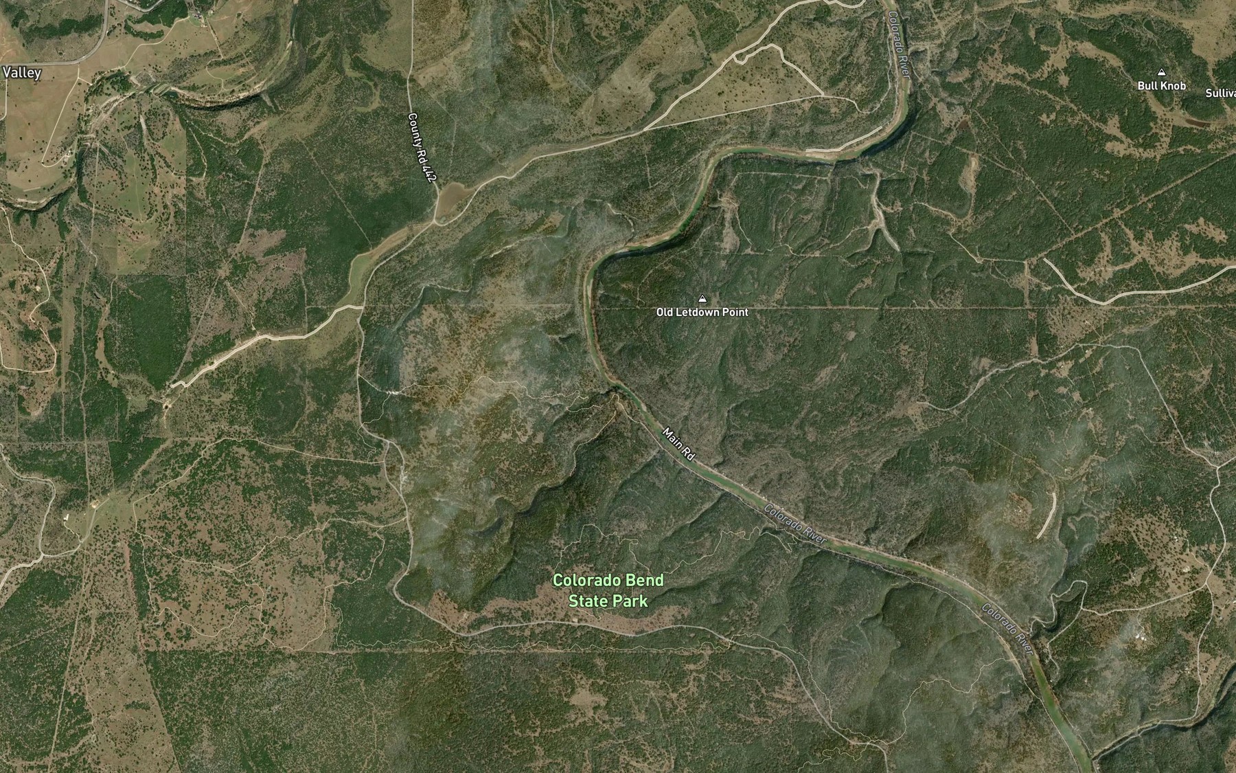Satellite map of the Gorman Creek