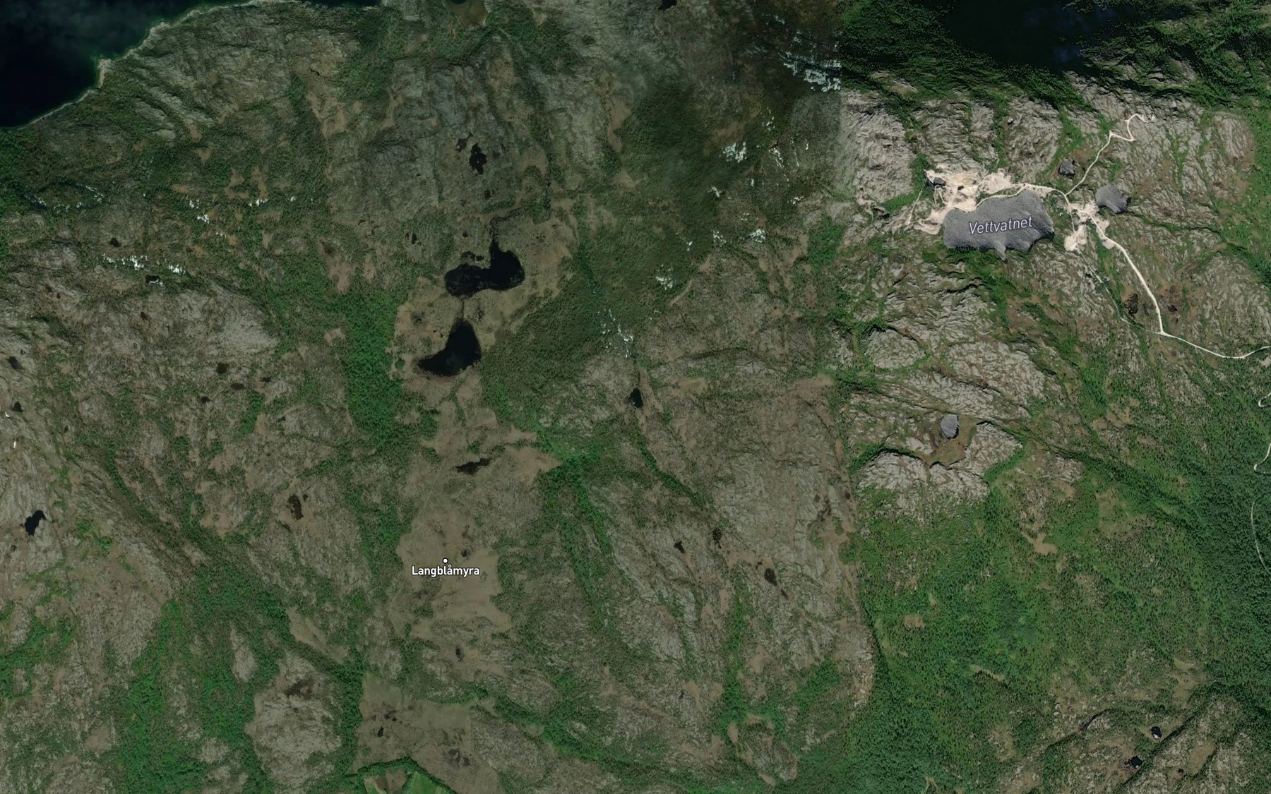 Satellite map of the Fekovvatnet