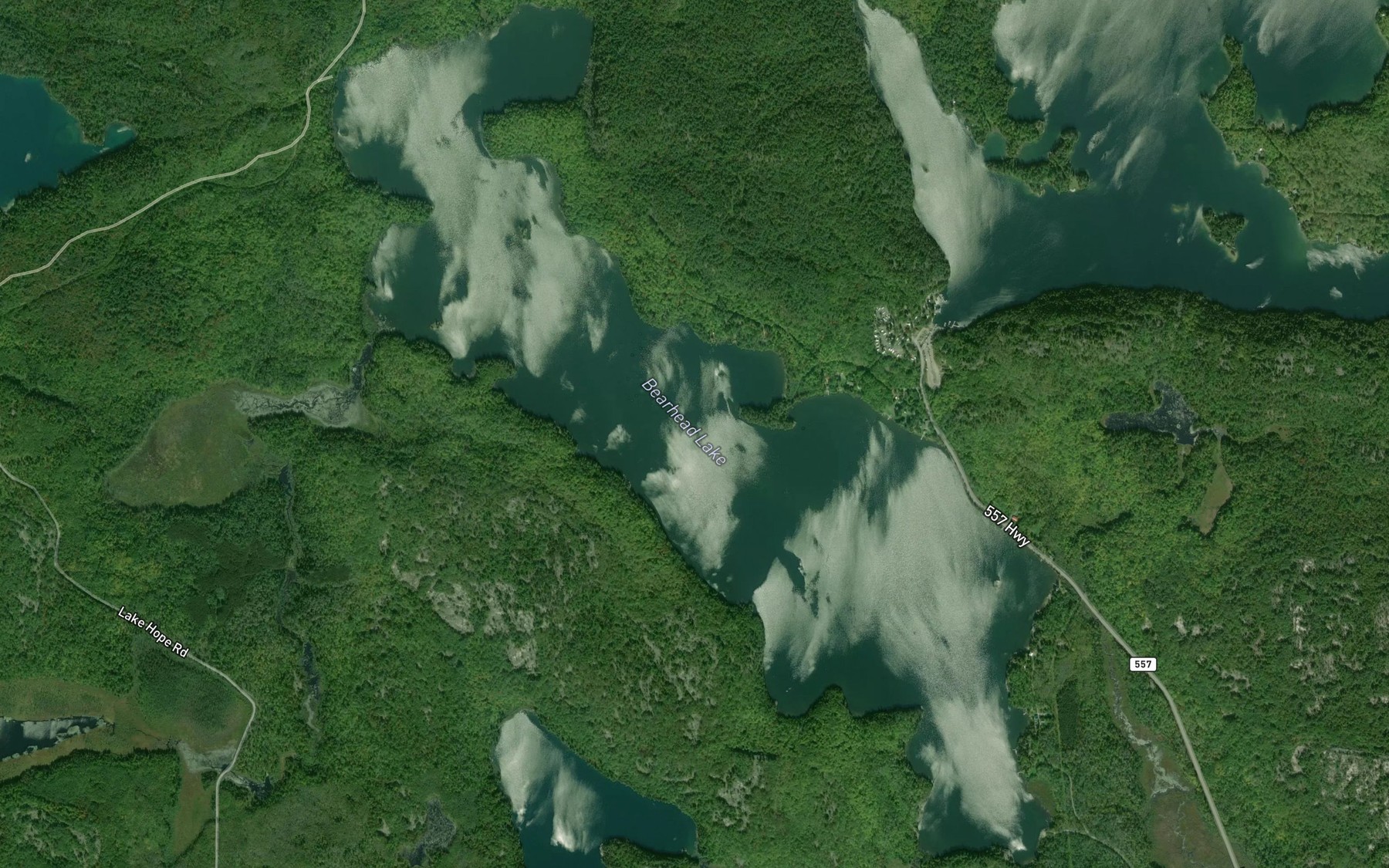 Satellite map of the Bearhead Lake
