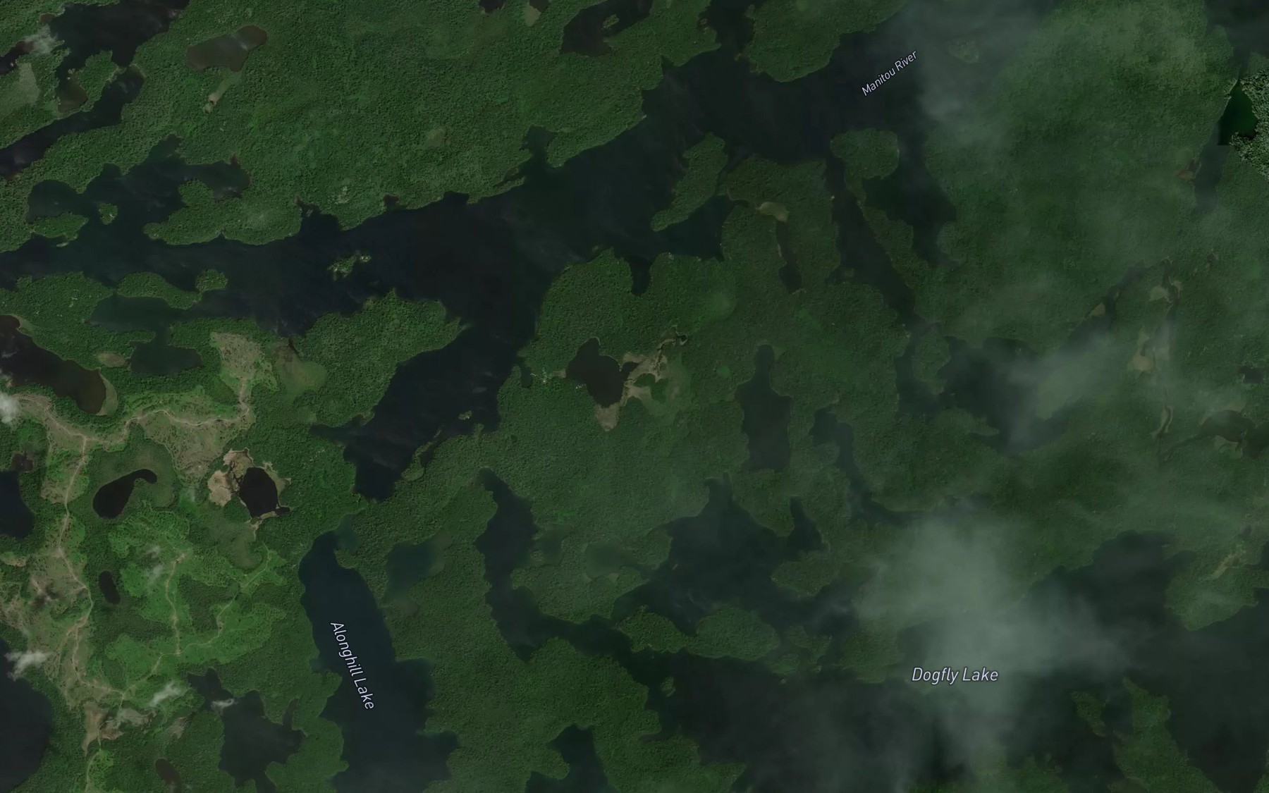Satellite map of the Snare Bay