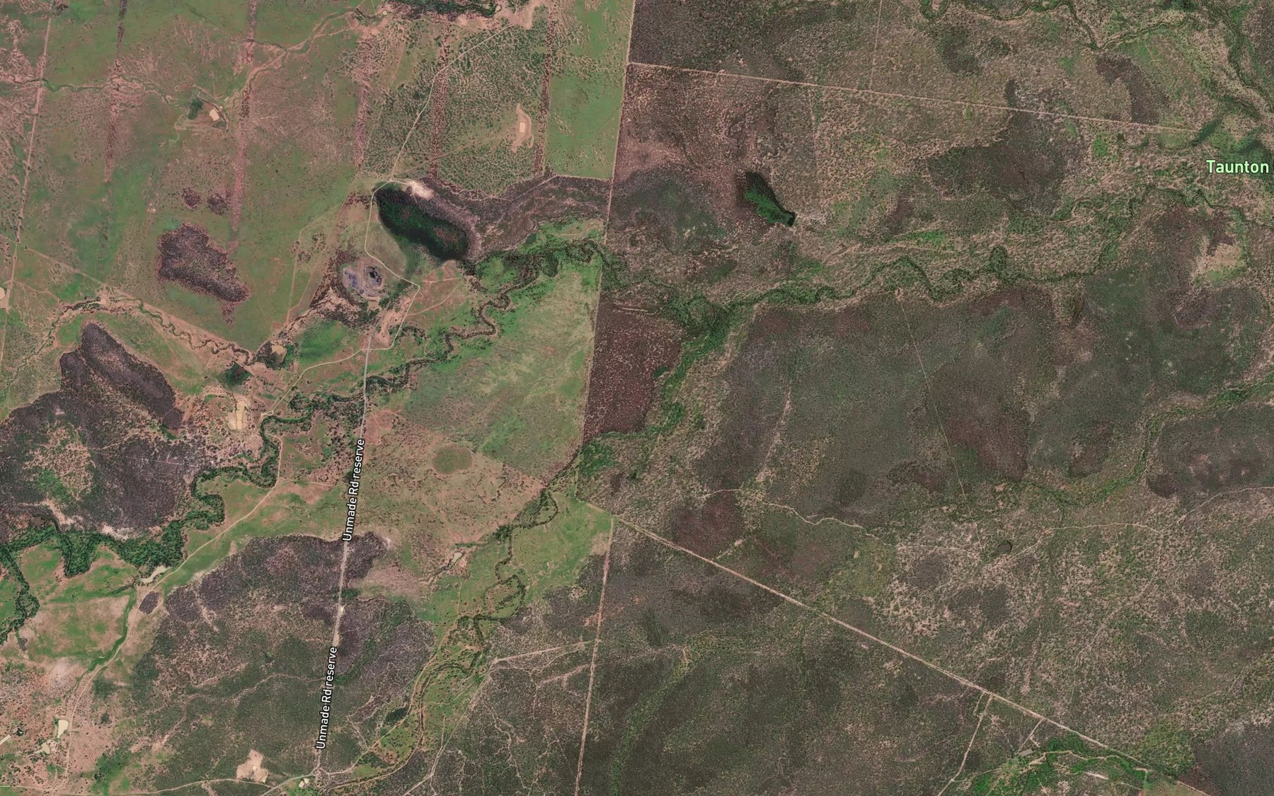 Satellite map of the Walton Creek