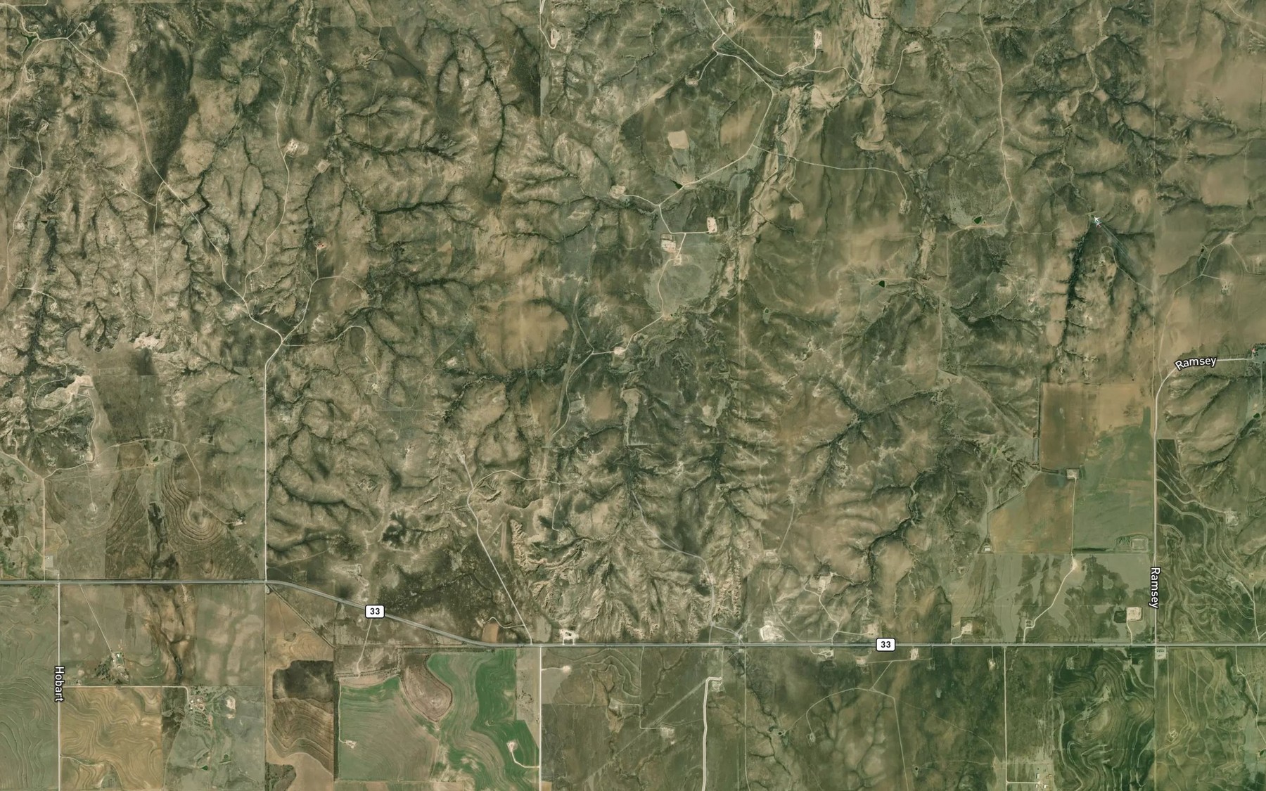 Satellite map of the Cleveland Lake