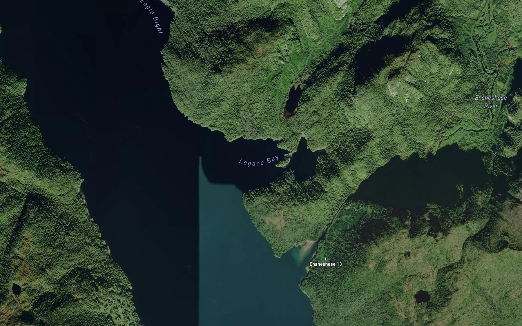 Satellite map of the Legace Bay