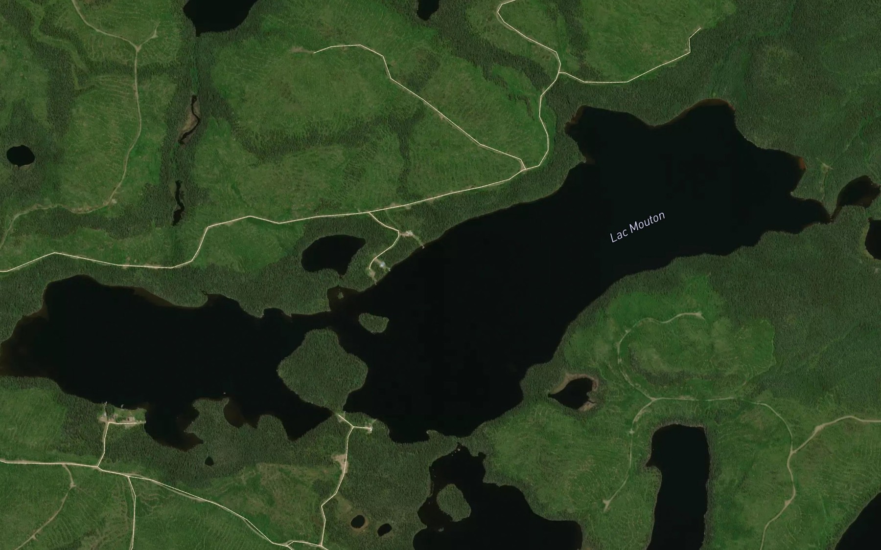 Satellite map of the Lac Mouton