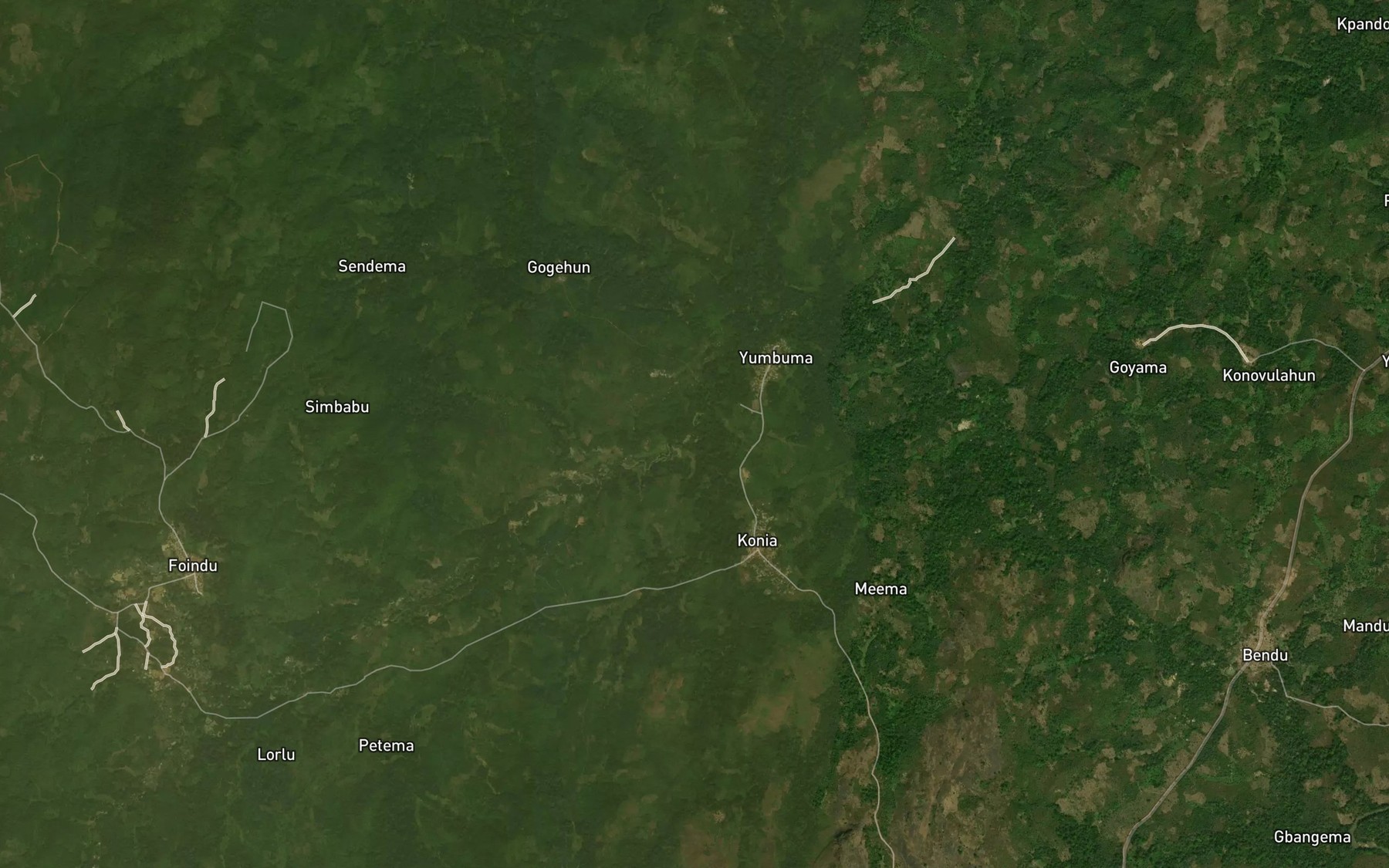 Satellite map of the Goya