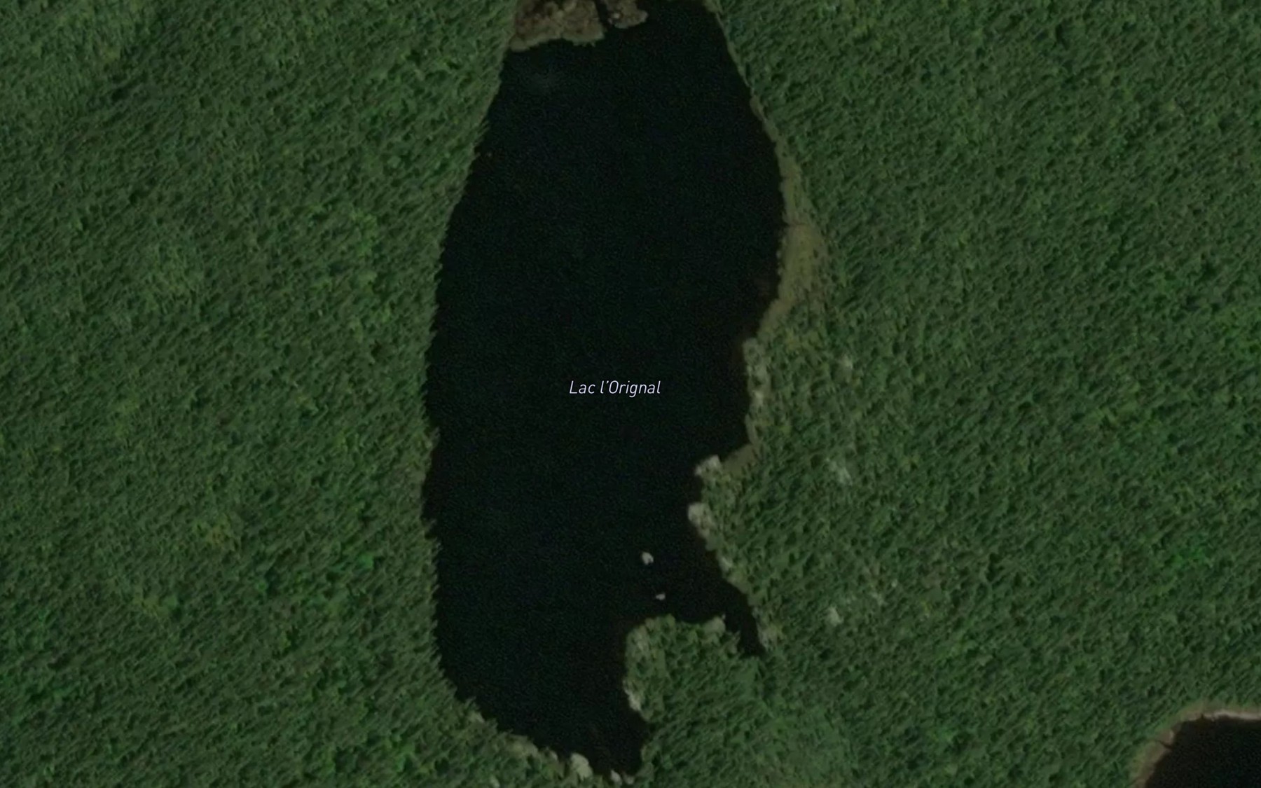 Satellite map of the Lac l'Orignal