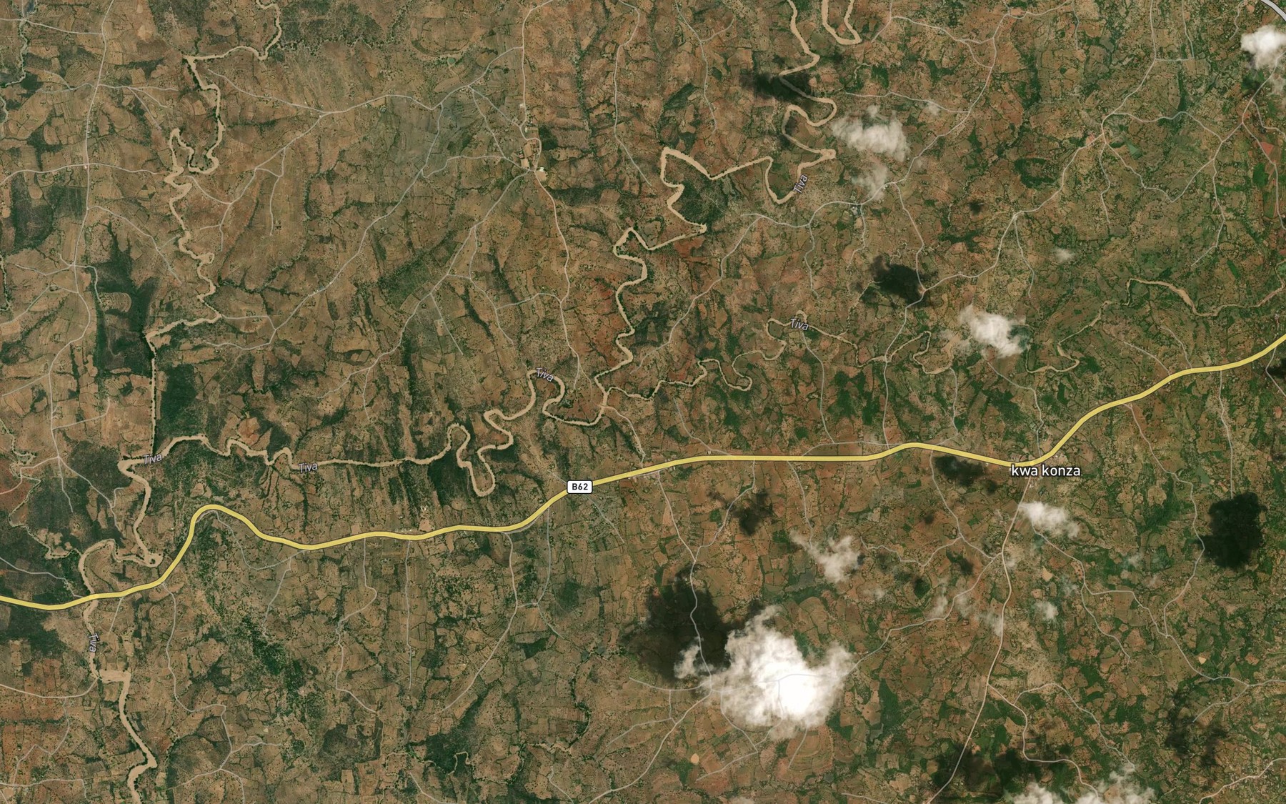 Satellite map of the Mutendea