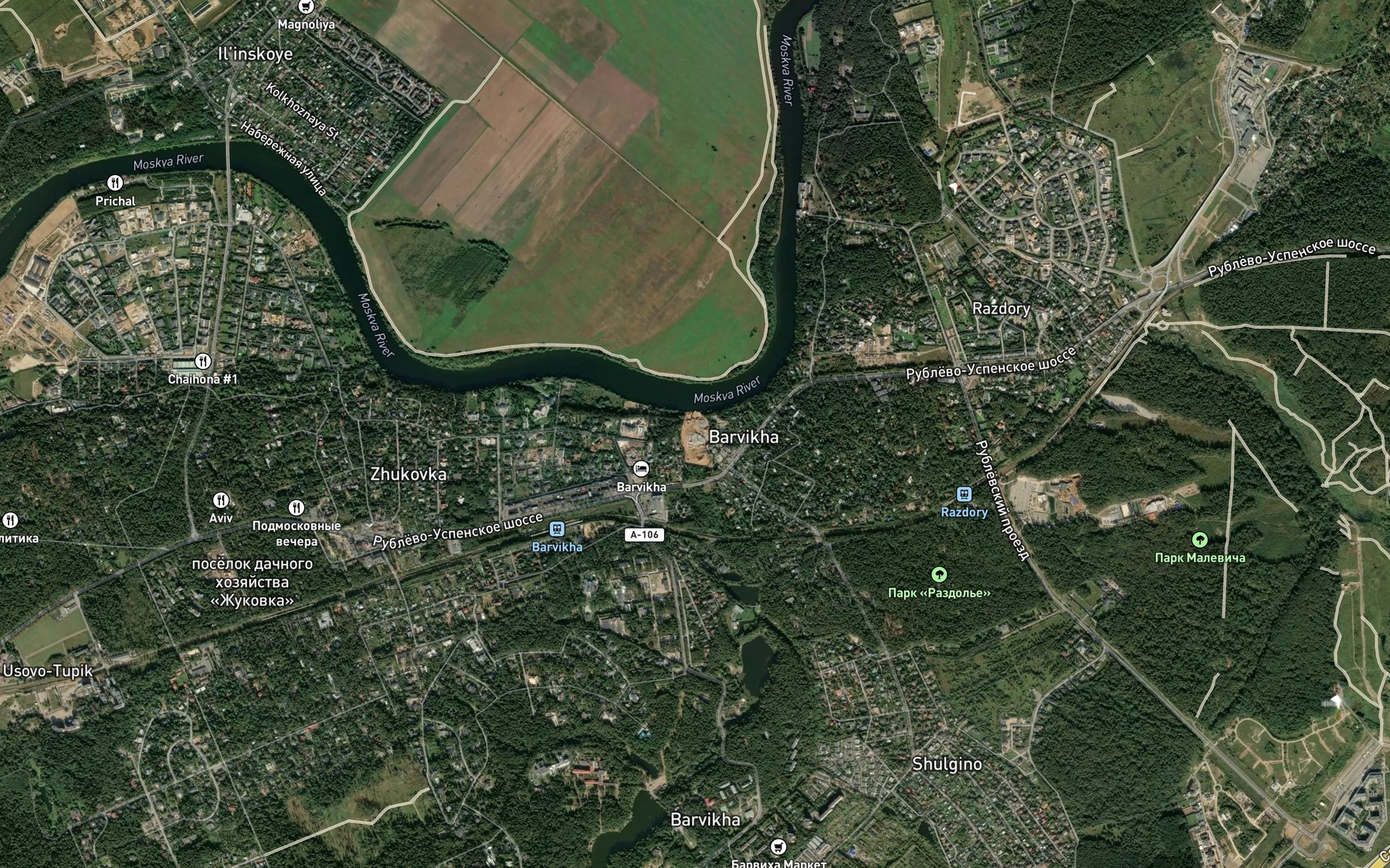 Satellite map of the Saminka