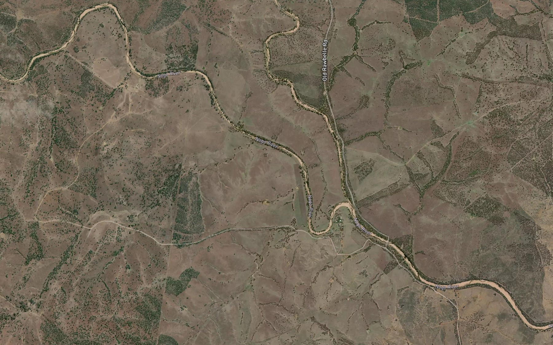 Satellite map of the Cattle Creek