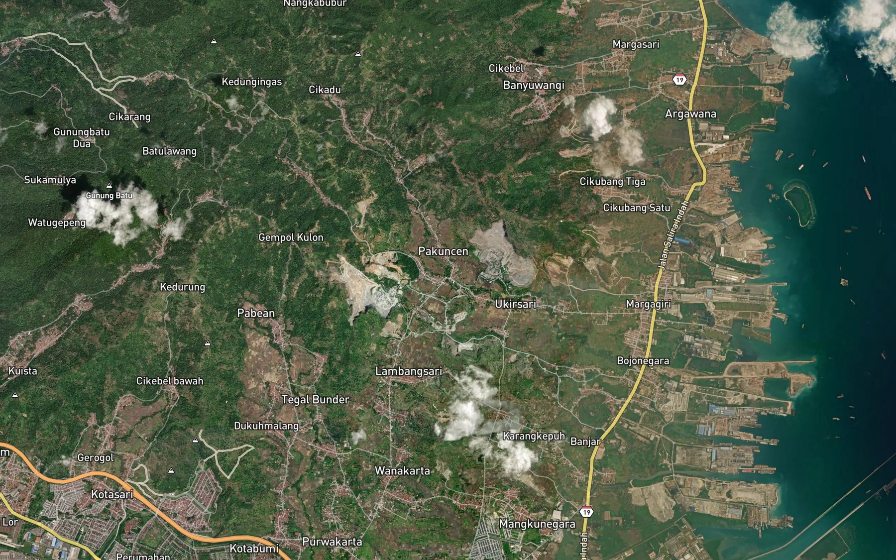Satellite map of the Ci Nangsi