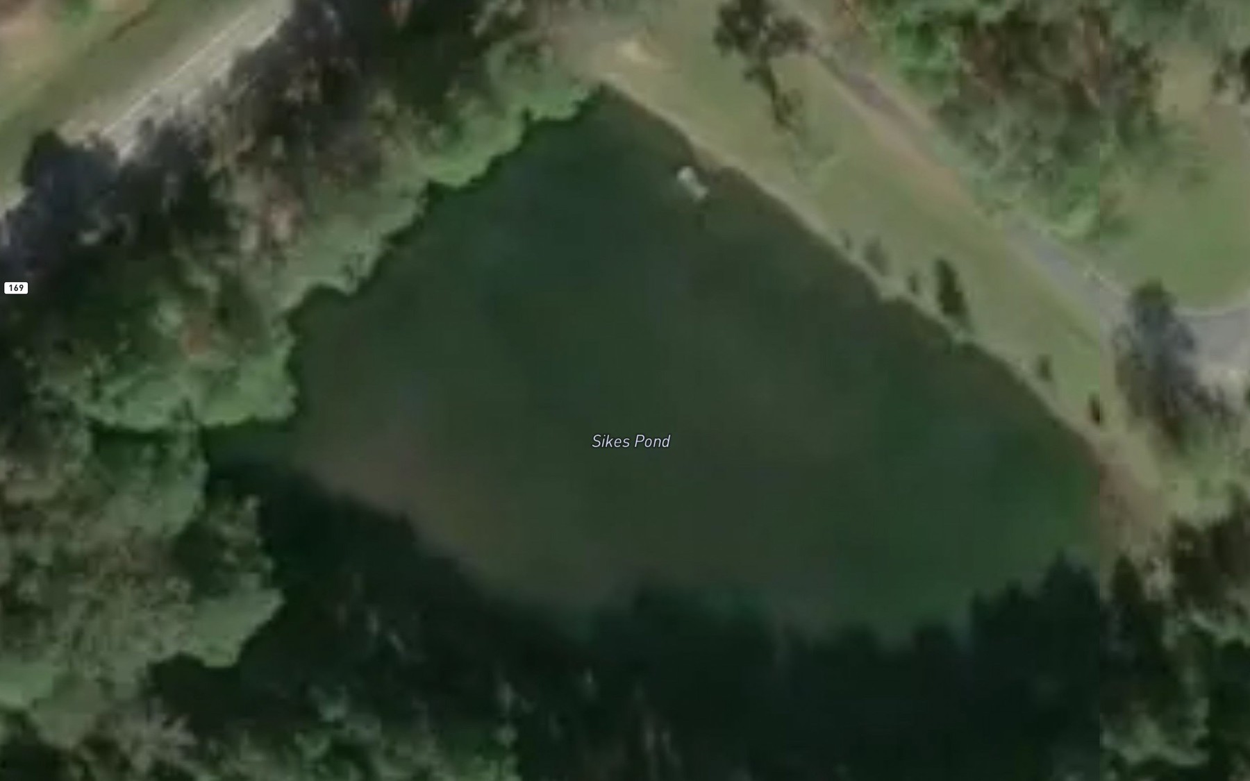 Satellite map of the Sikes Pond