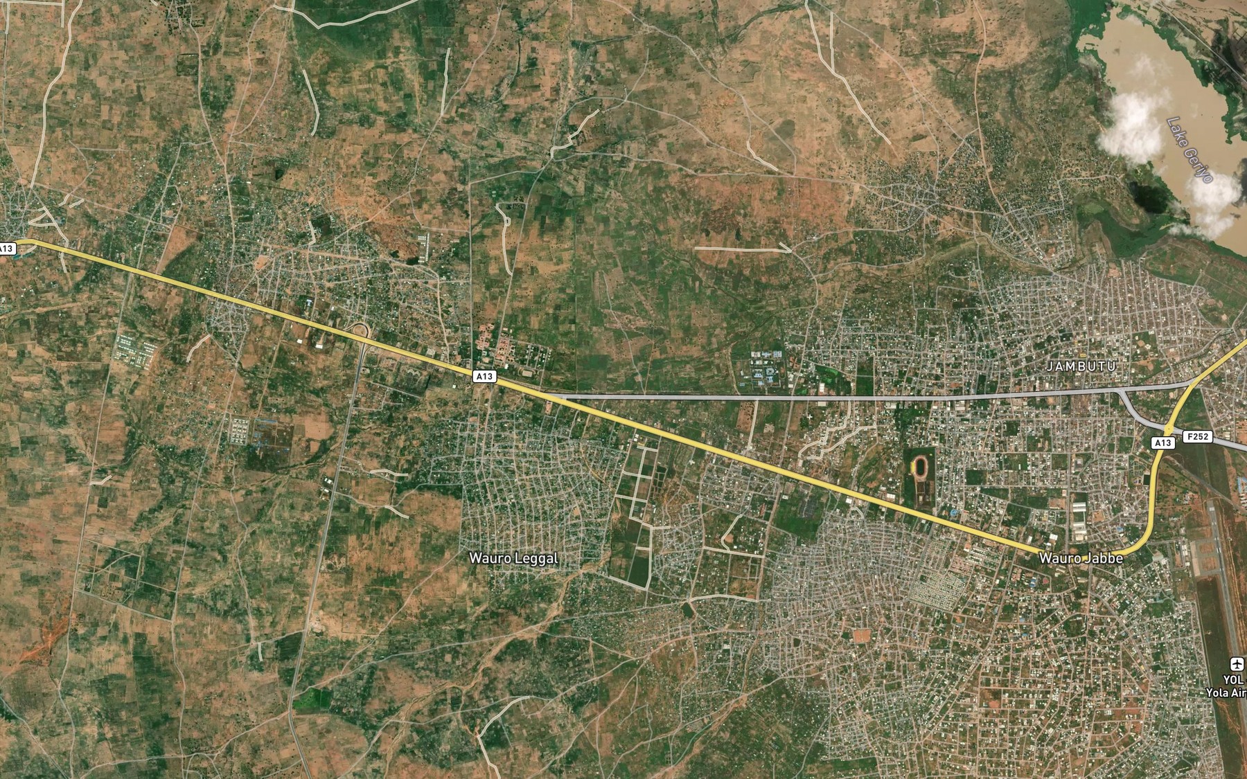 Satellite map of the Mayo Ndabala