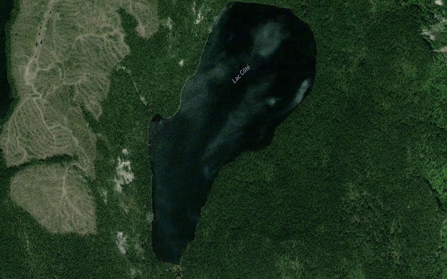 Satellite map of the Lac Cote