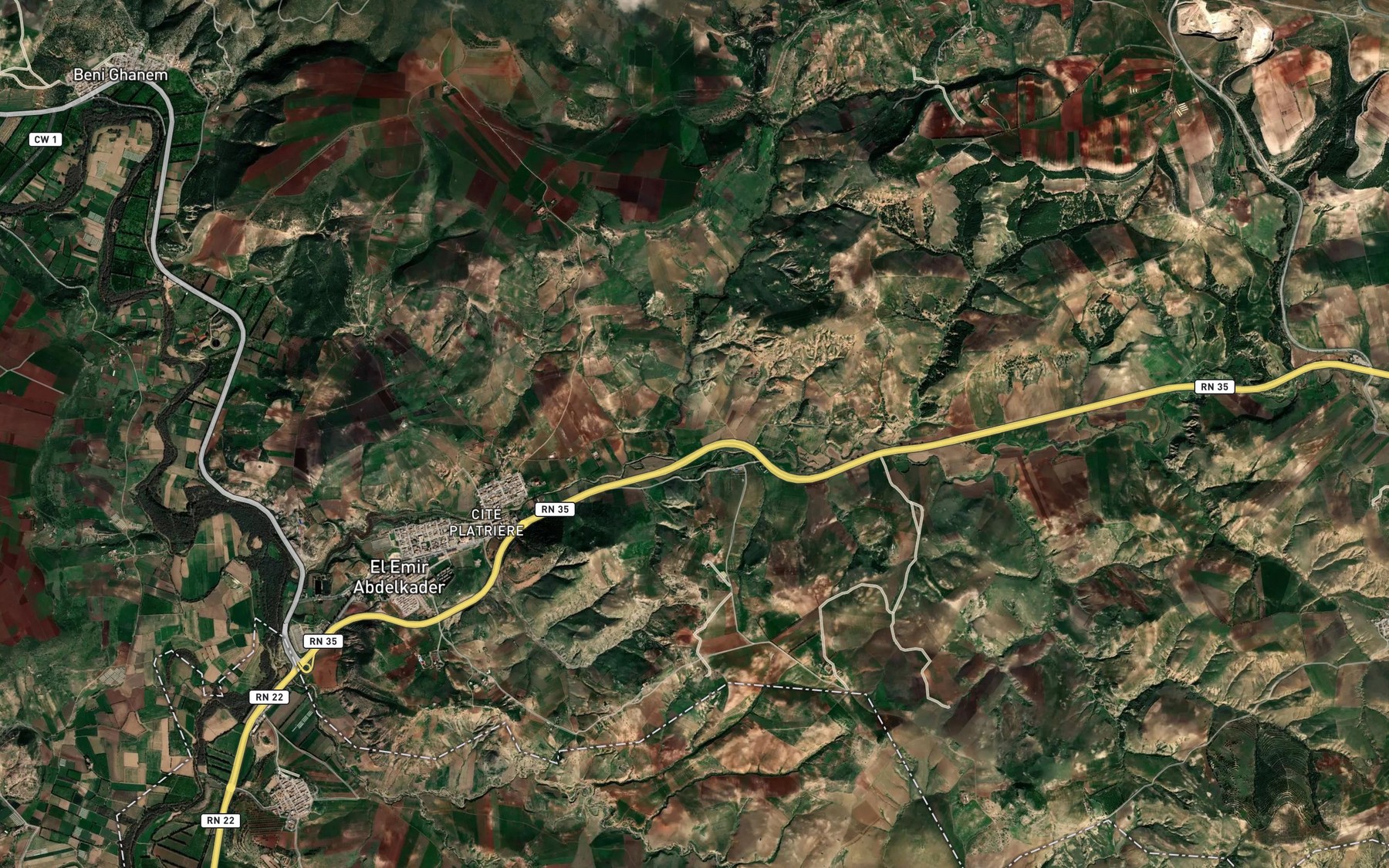 Satellite map of the Oued el Bardji