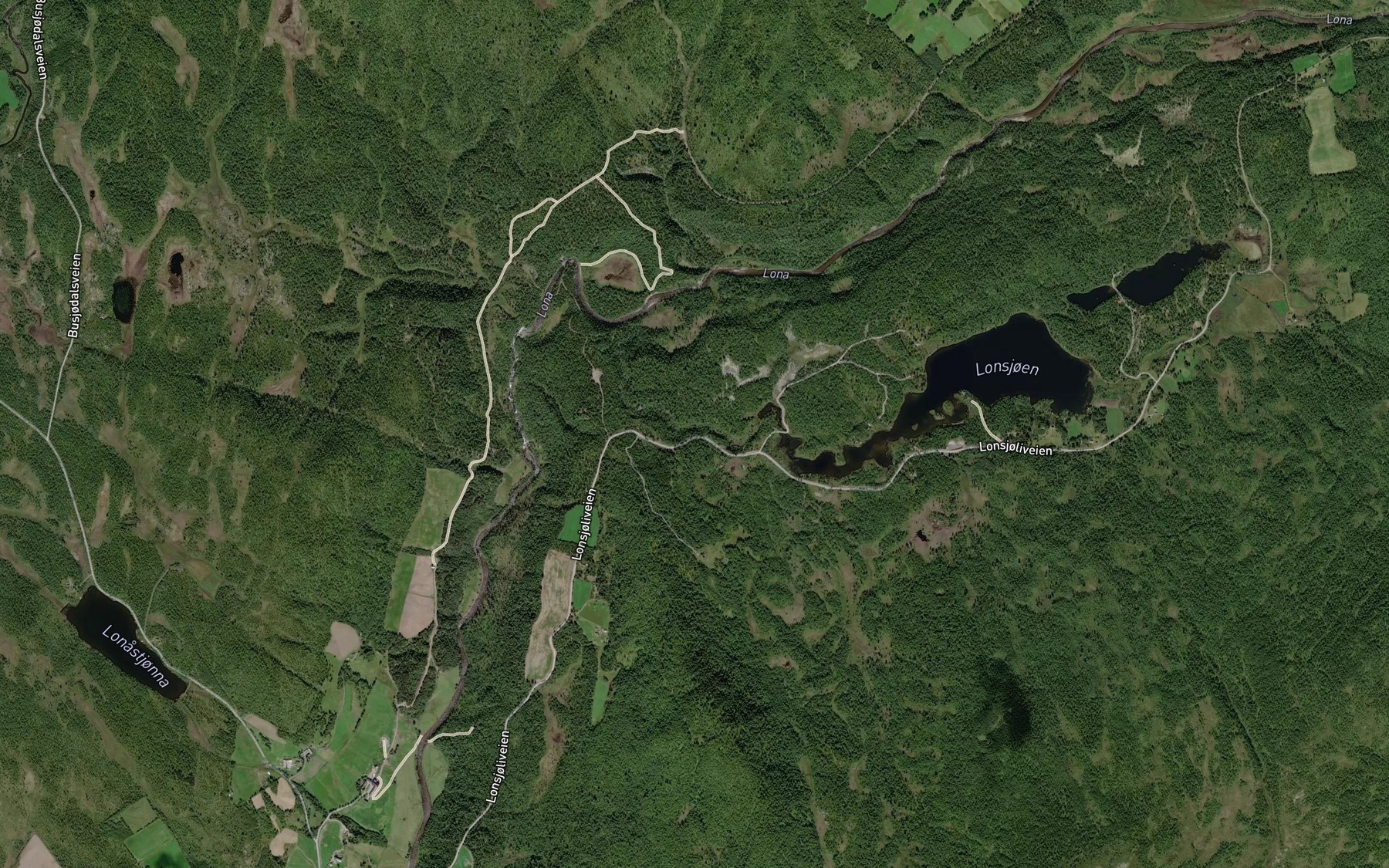 Satellite map of the Lonsjobekken