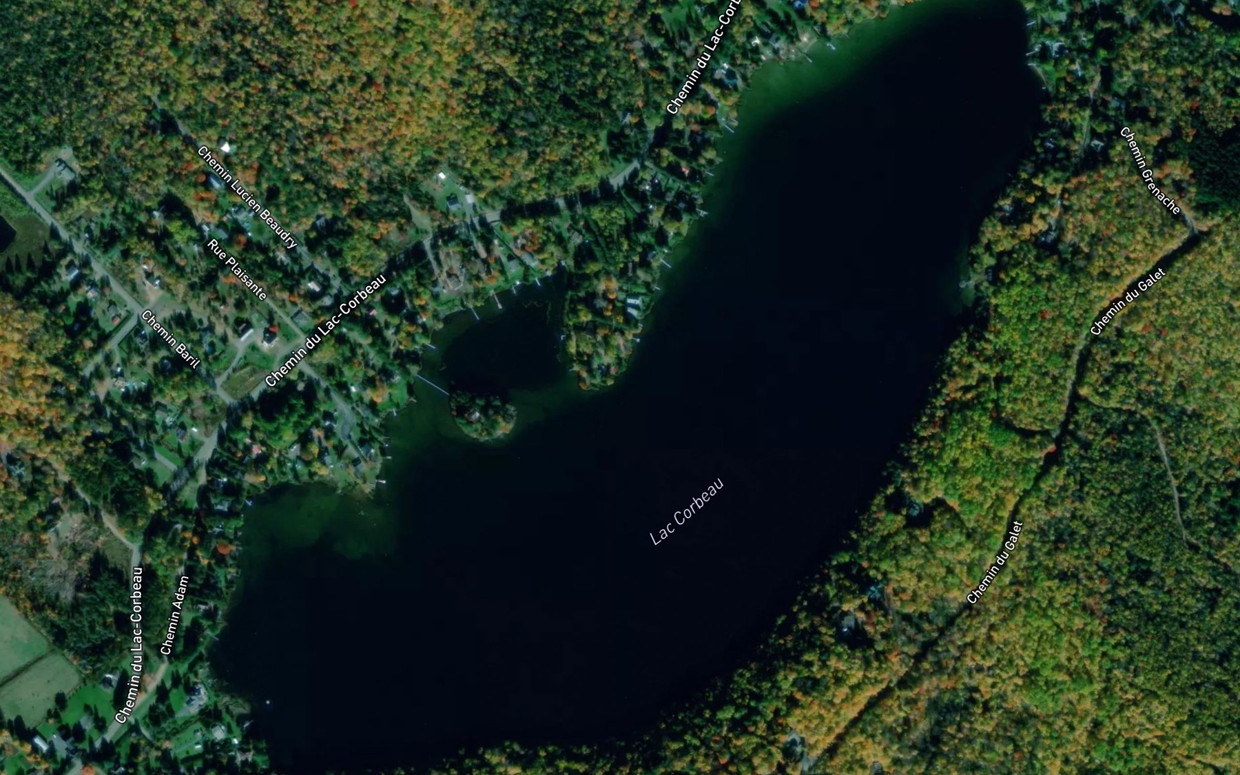 Satellite map of the Lac Corbeau
