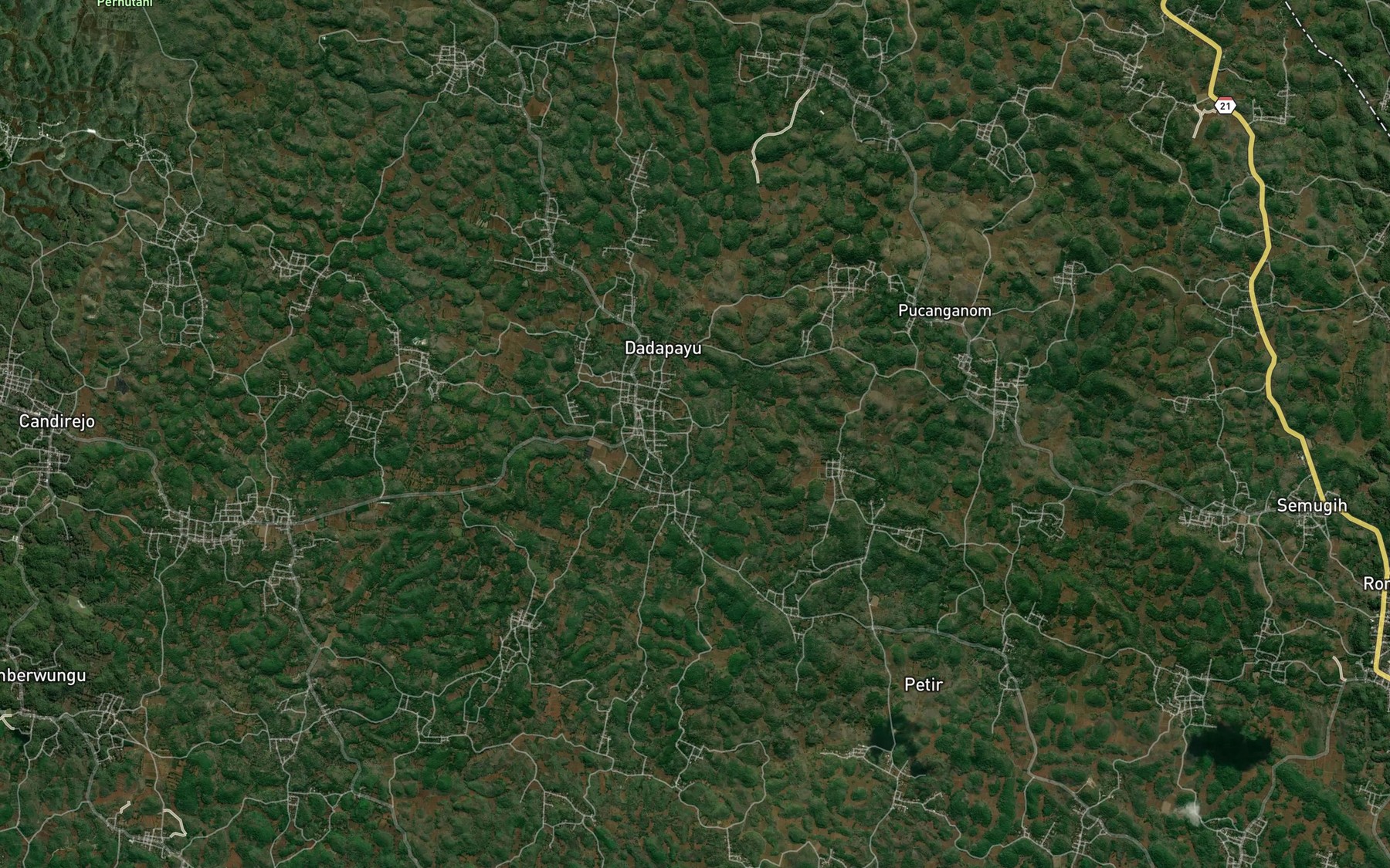 Satellite map of the Telaga Widoro
