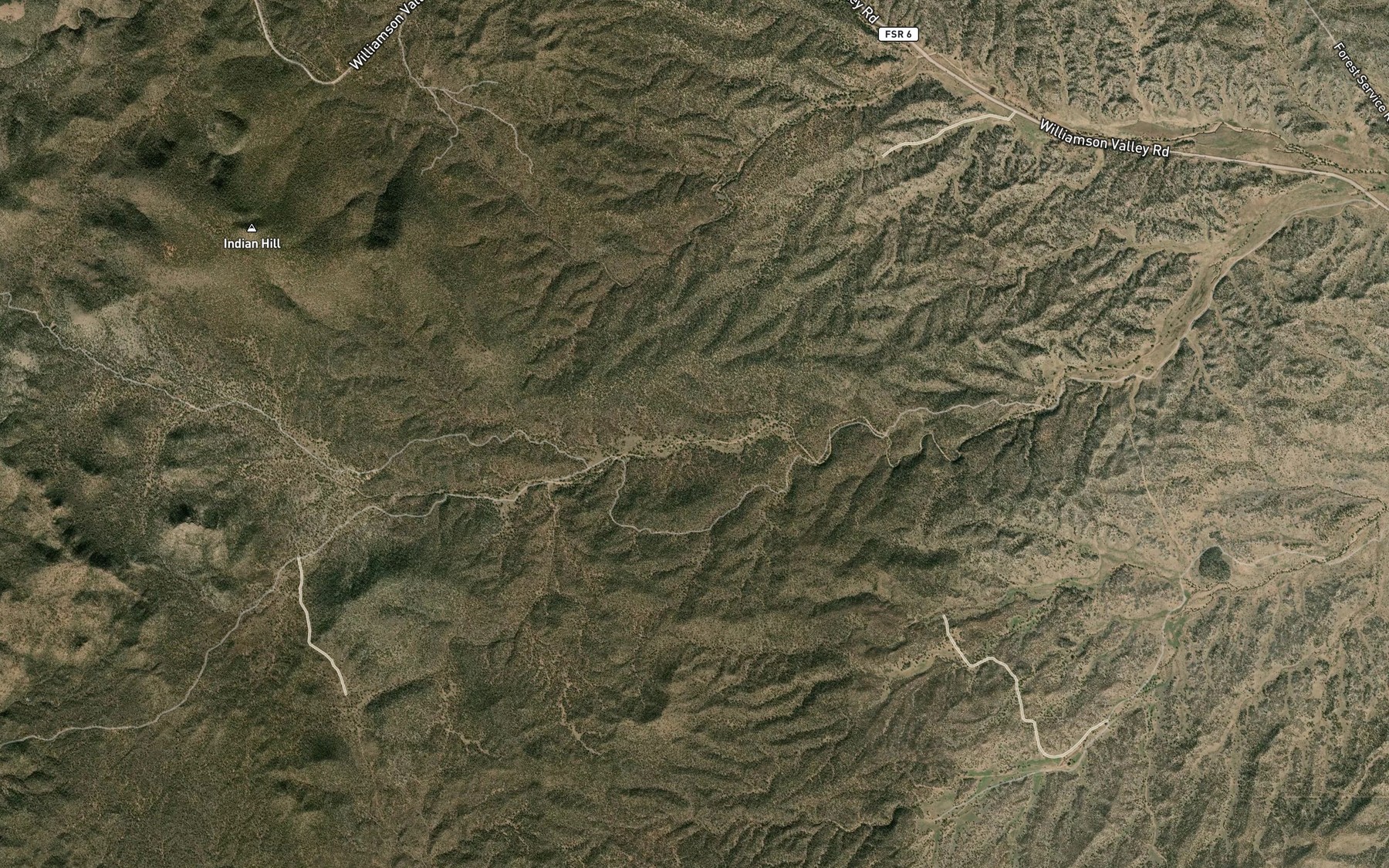 Satellite map of the Indian Springs
