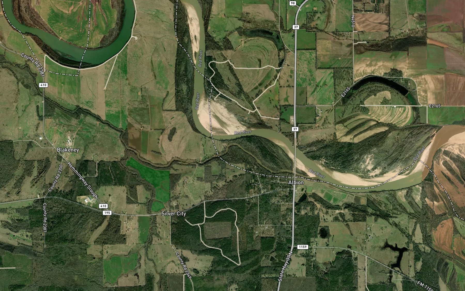 Satellite map of the Big Pine Creek
