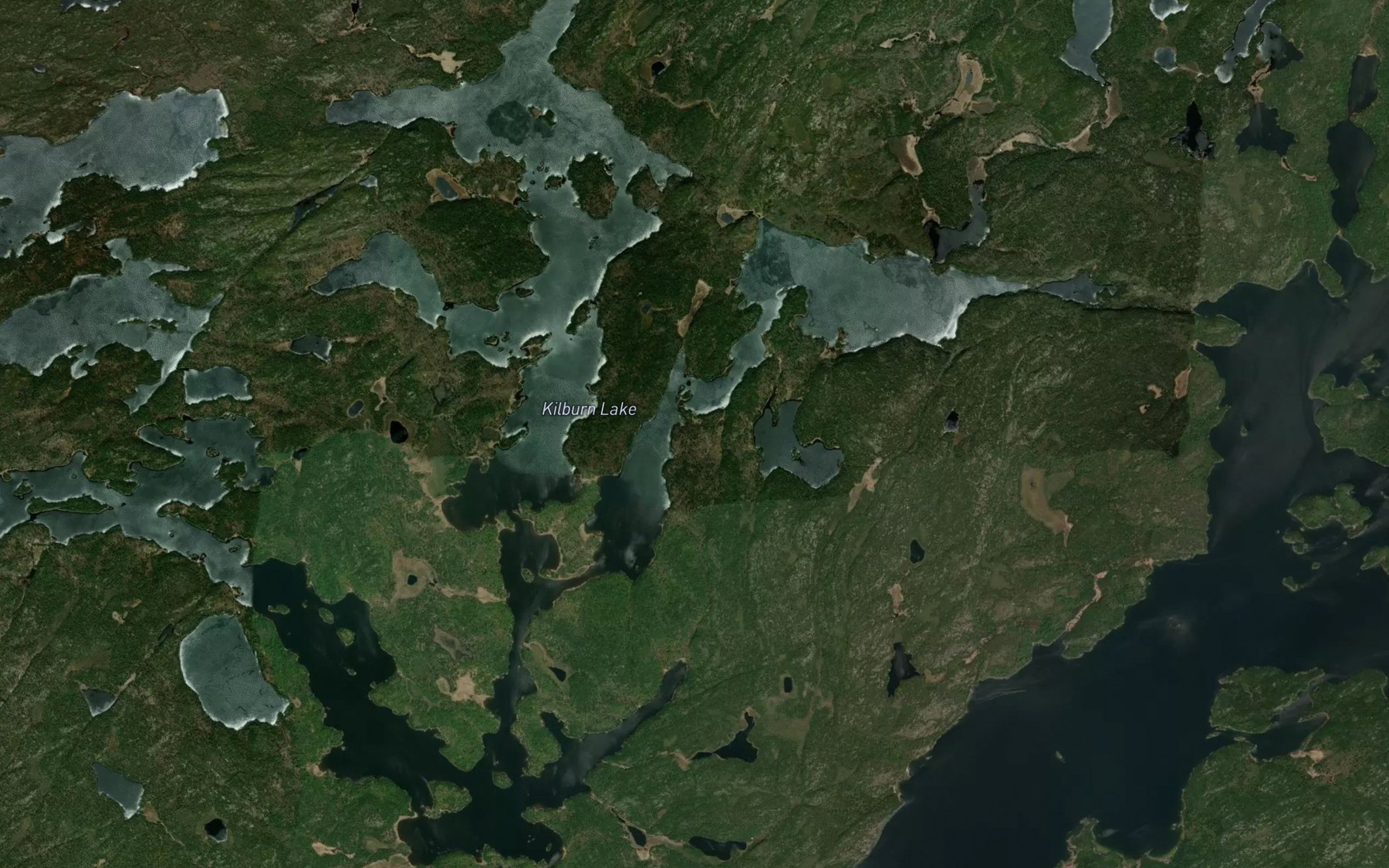 Satellite map of the Kilburn Lake