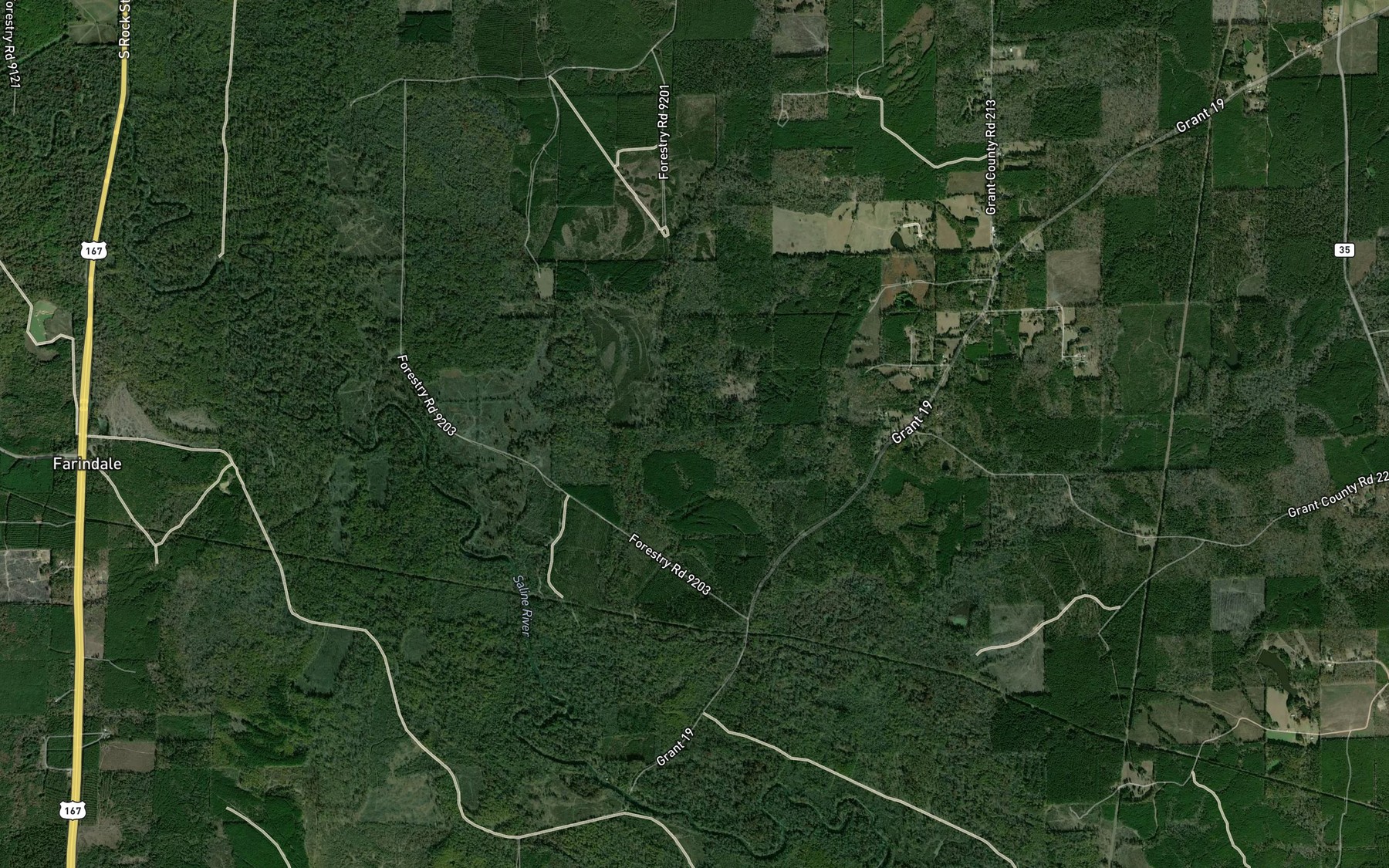 Satellite map of the Little Creek