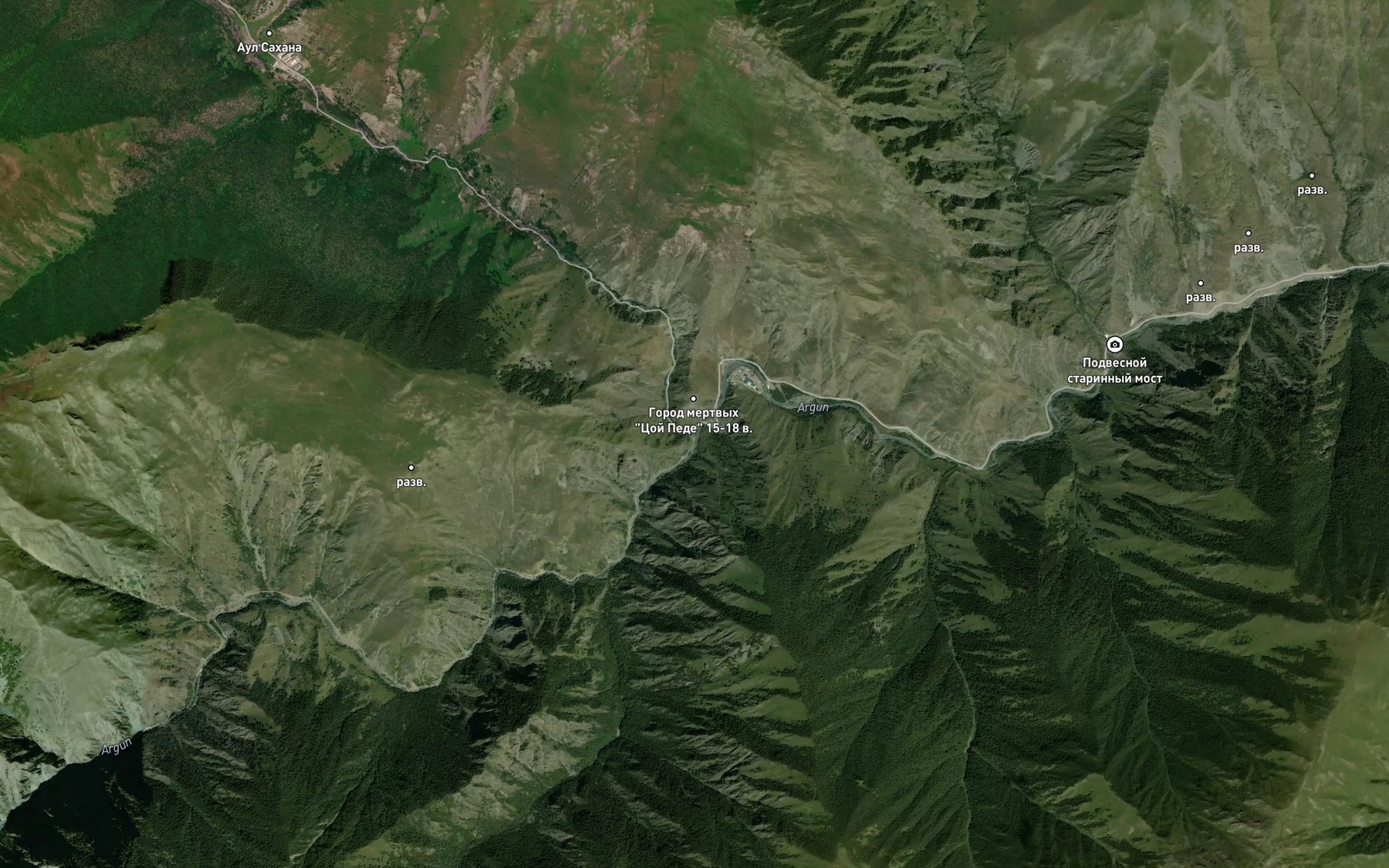 Satellite map of the Meshekhi
