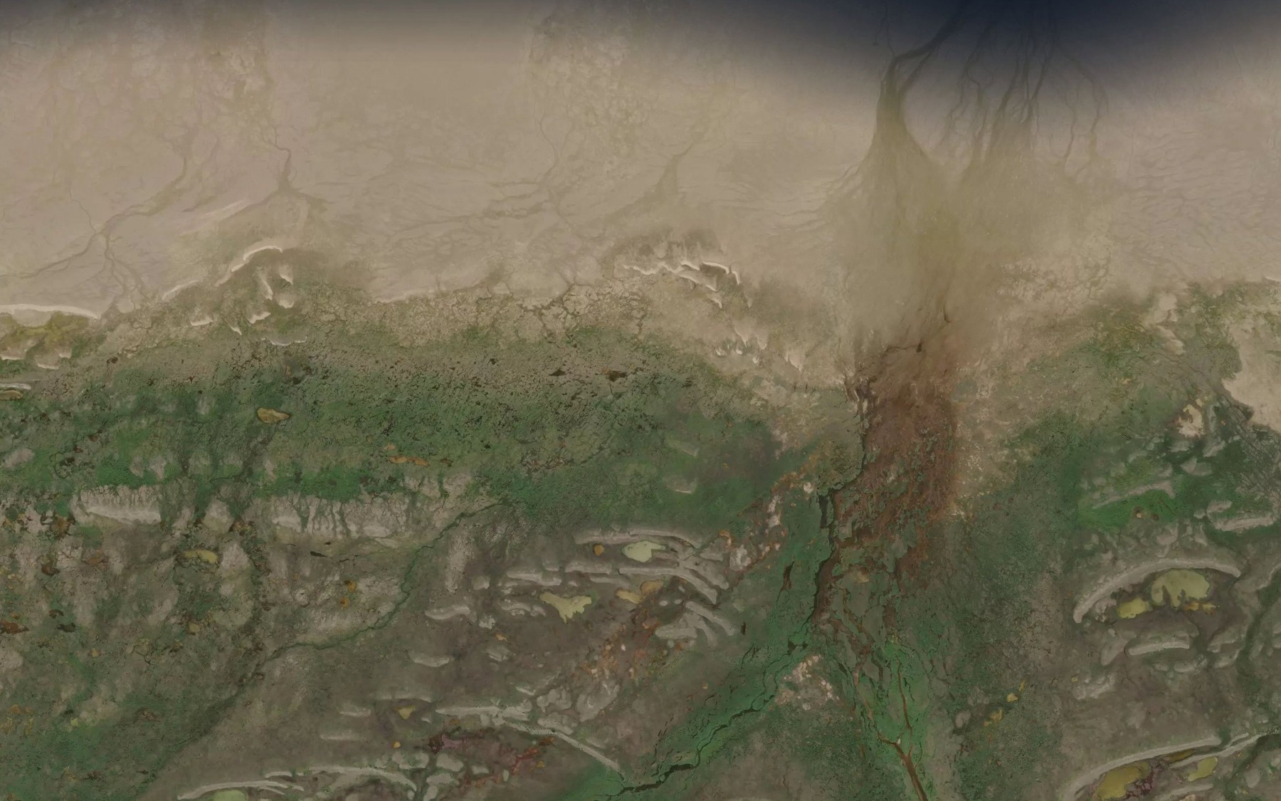 Satellite map of the Wachi Creek