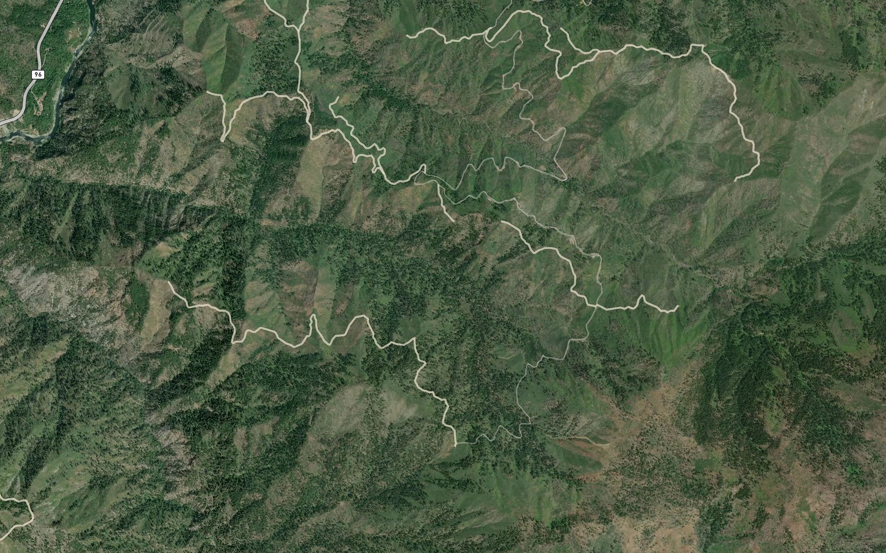 Satellite map of the King Creek