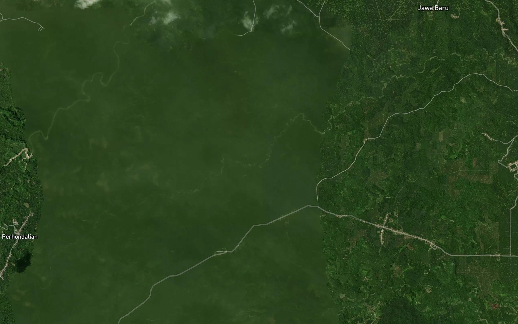 Satellite map of the Aek Ajibata