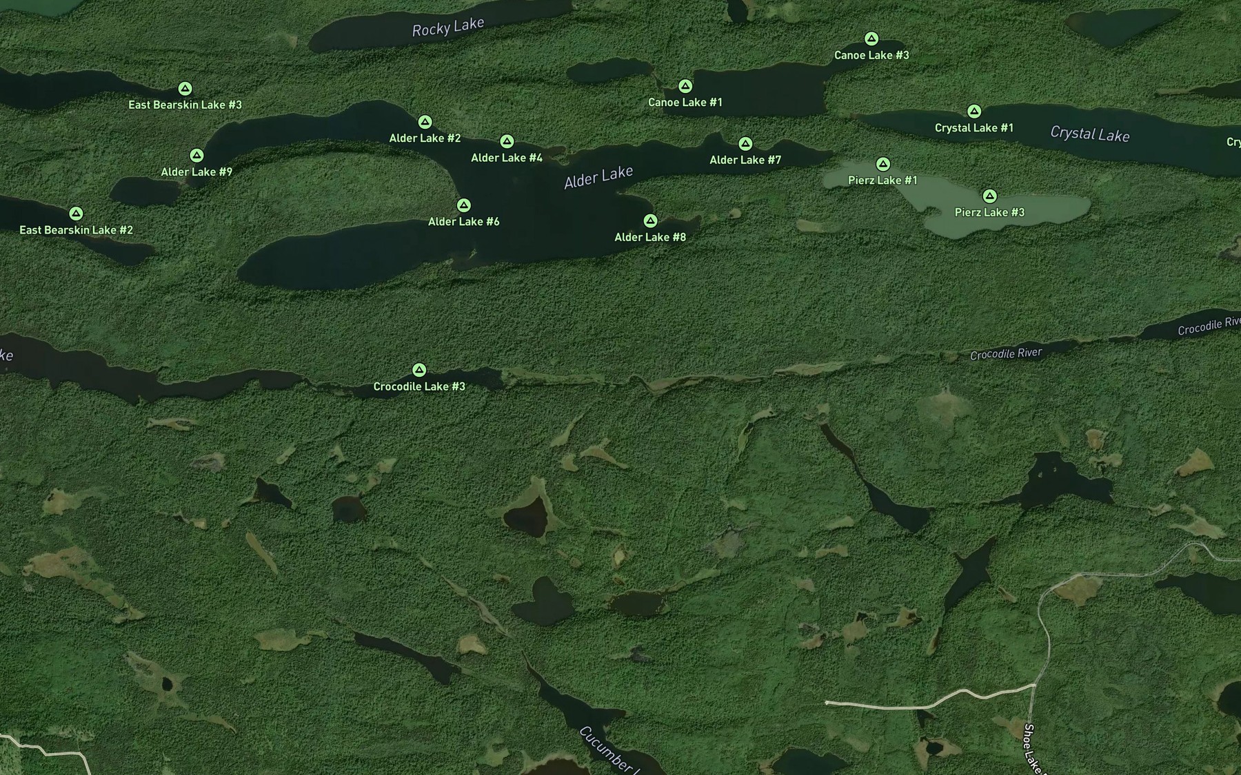 Satellite map of the Crocodile River