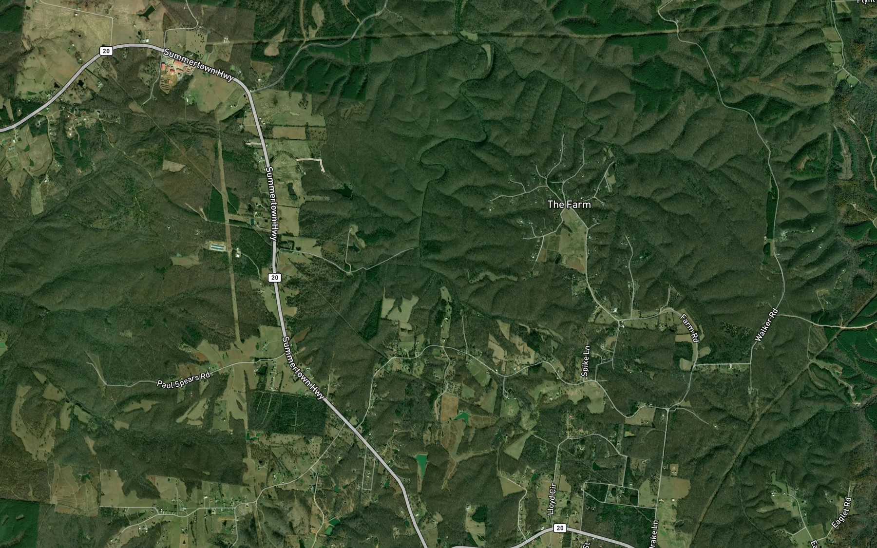 Satellite map of the Shepard Branch