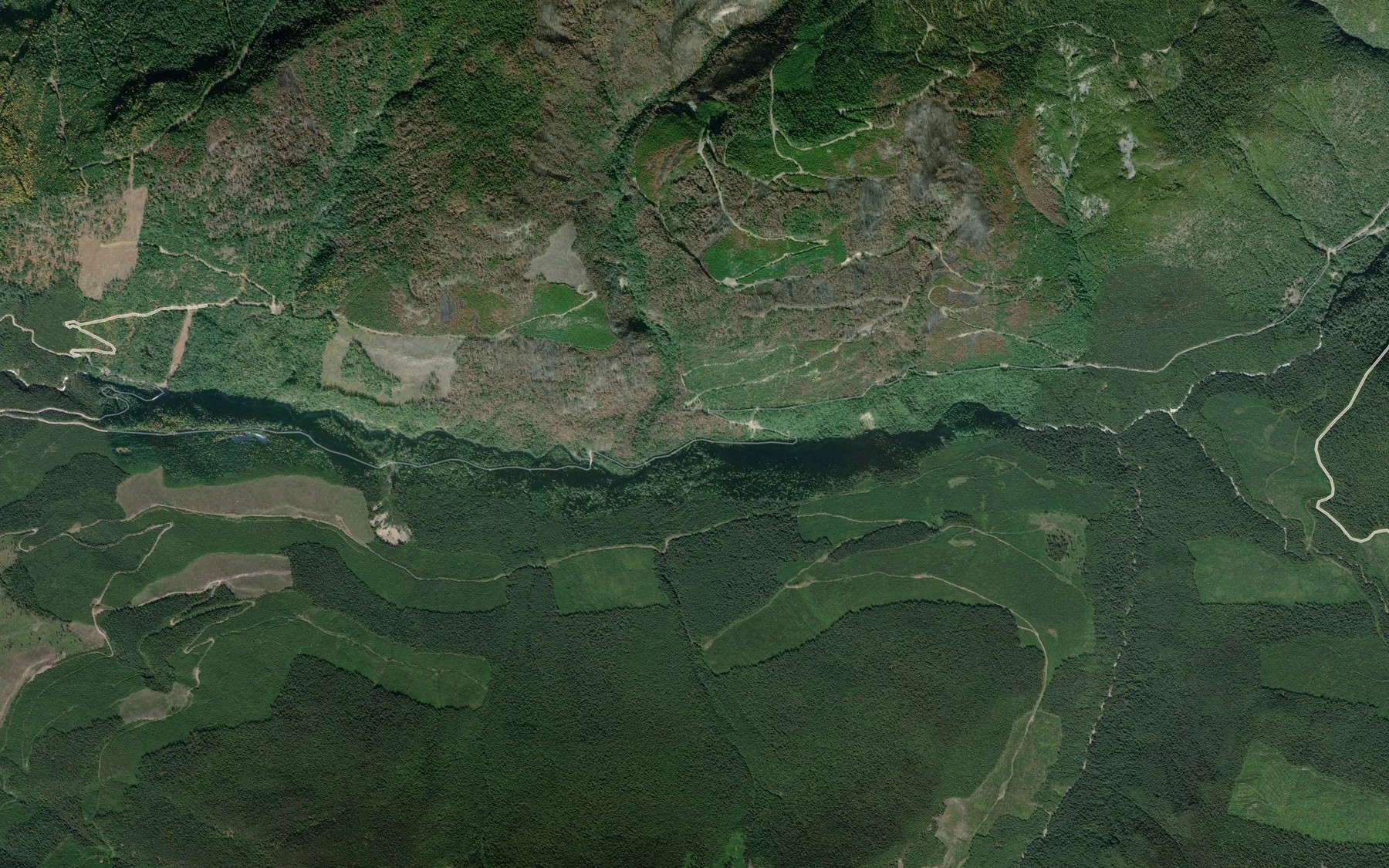 Satellite map of the Mabel Creek