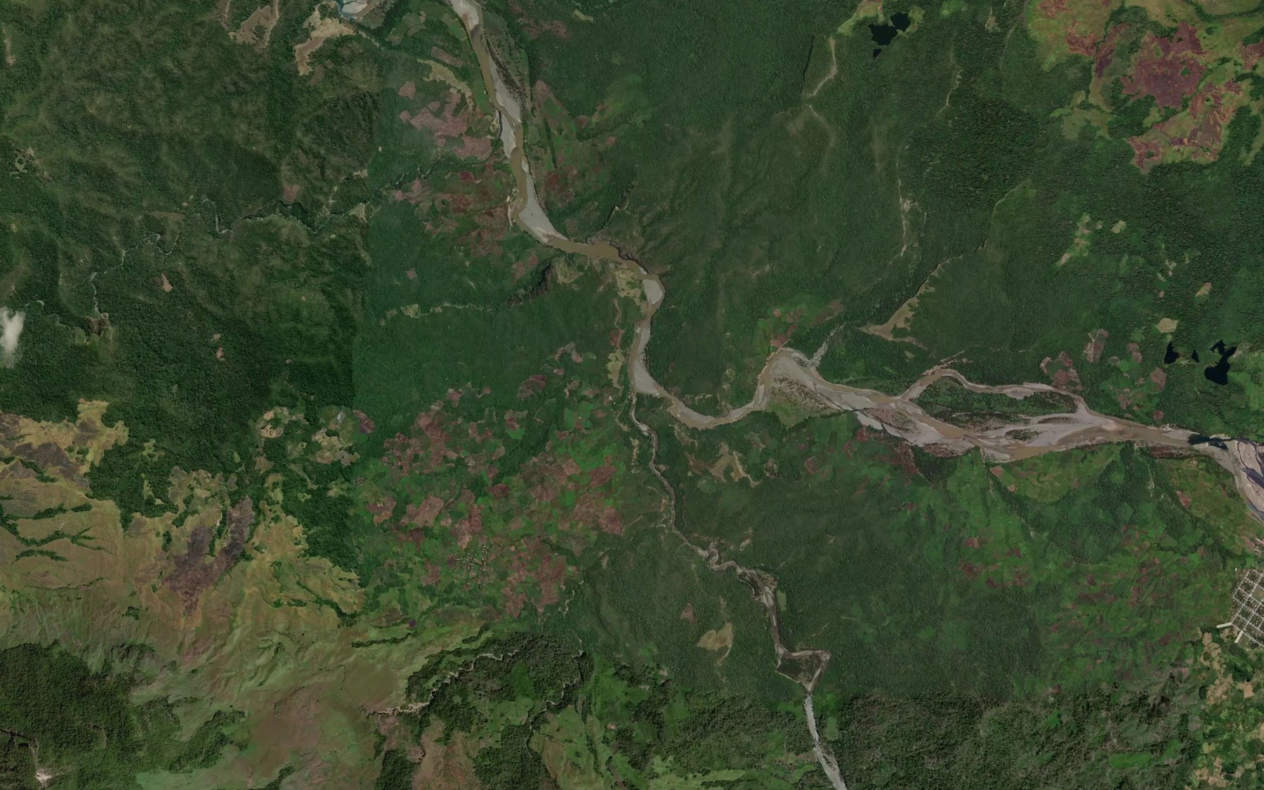 Satellite map of the Kuala Sabuku