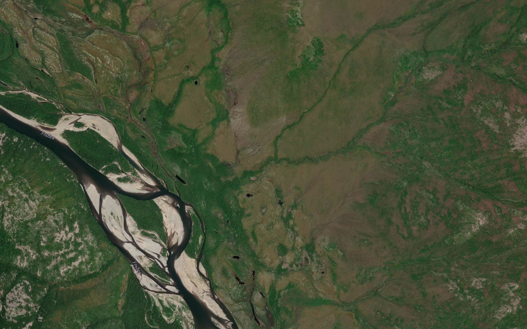 Satellite map of the Bezymyannyy