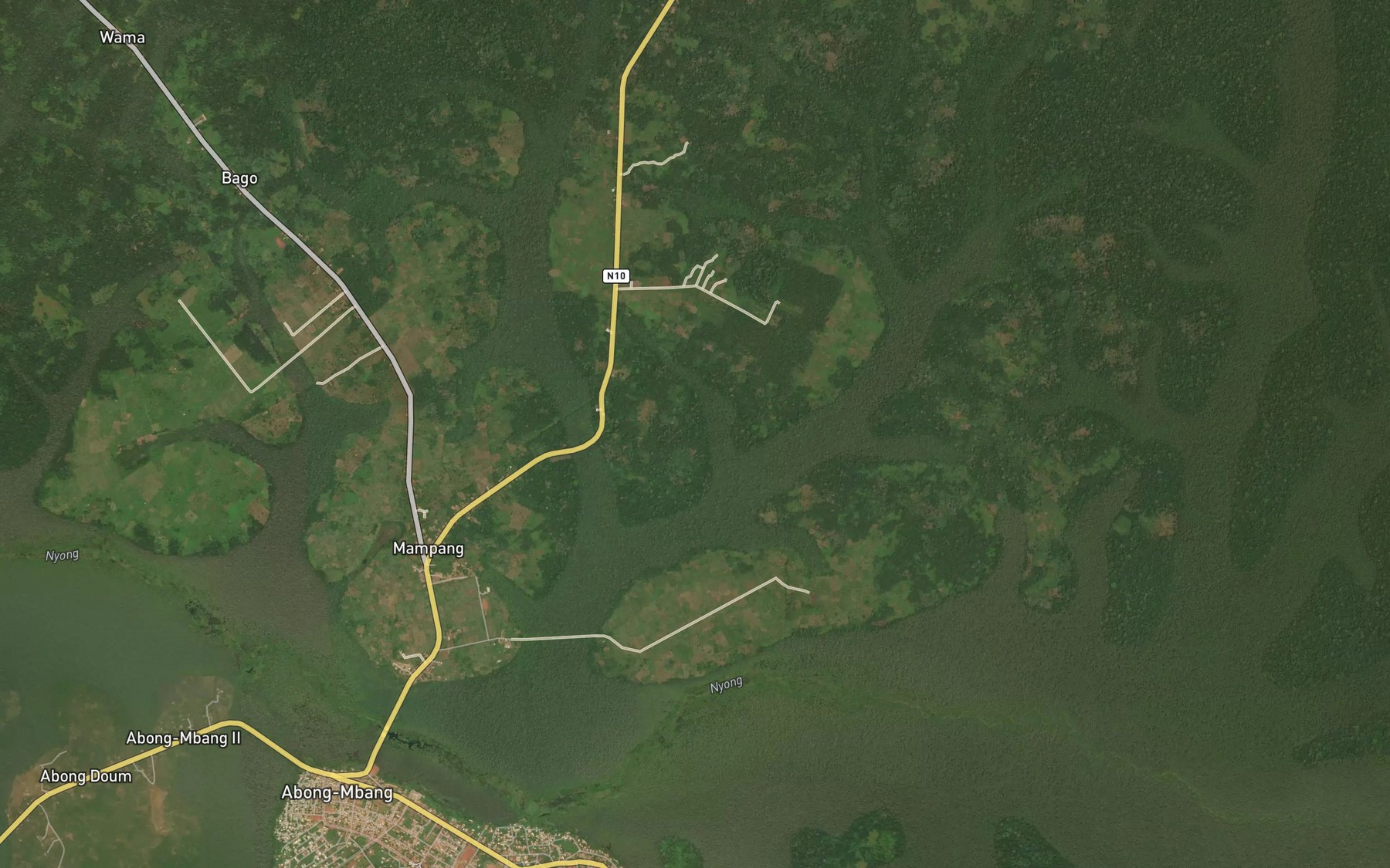 Satellite map of the Nkound