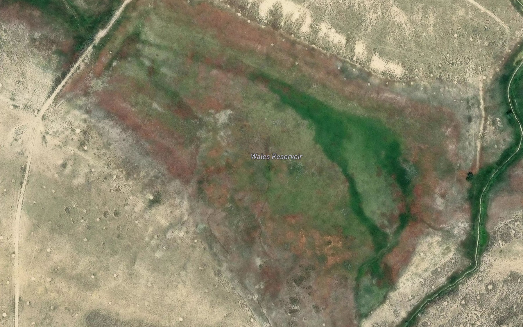 Satellite map of the Wales Reservoir