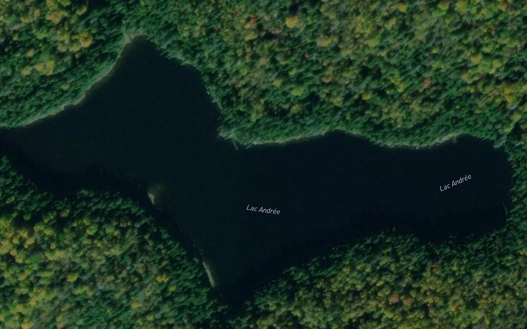 Satellite map of the Lac Andree