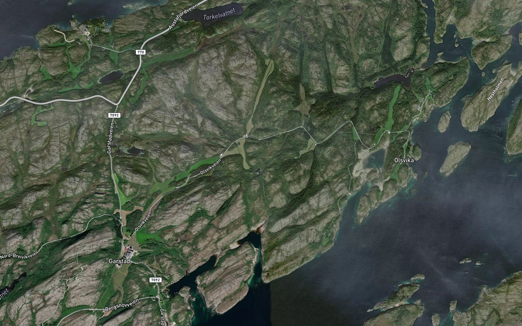 Satellite map of the Kvernhusvatnet