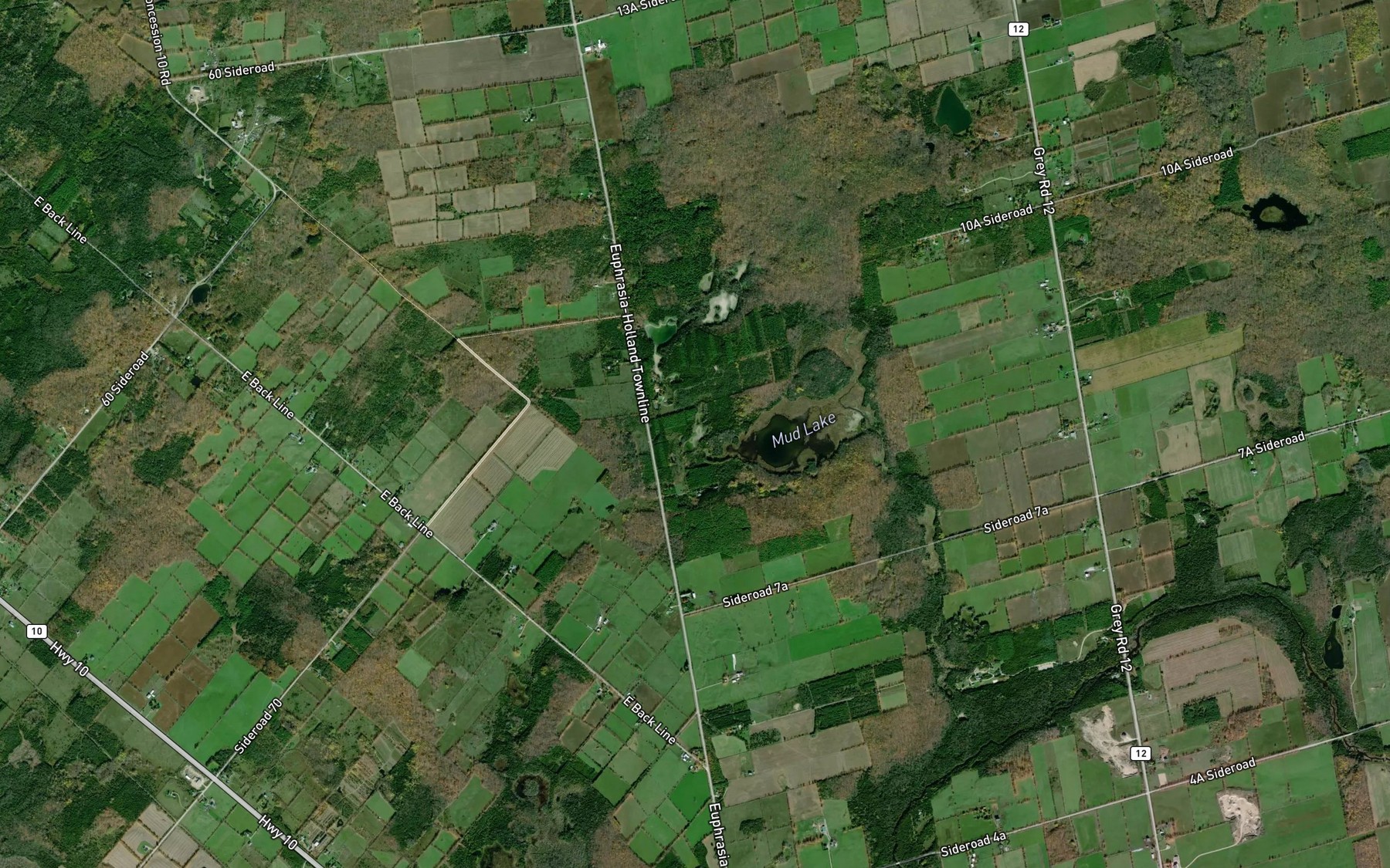 Satellite map of the Mud Lake North