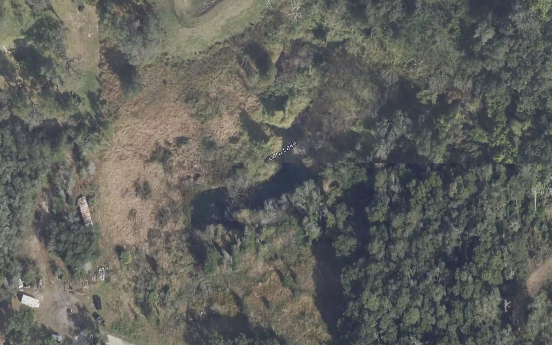 Satellite map of the Carp Lake
