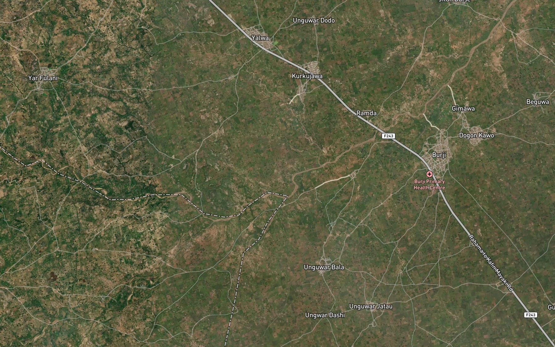 Satellite map of the River Yakabushi