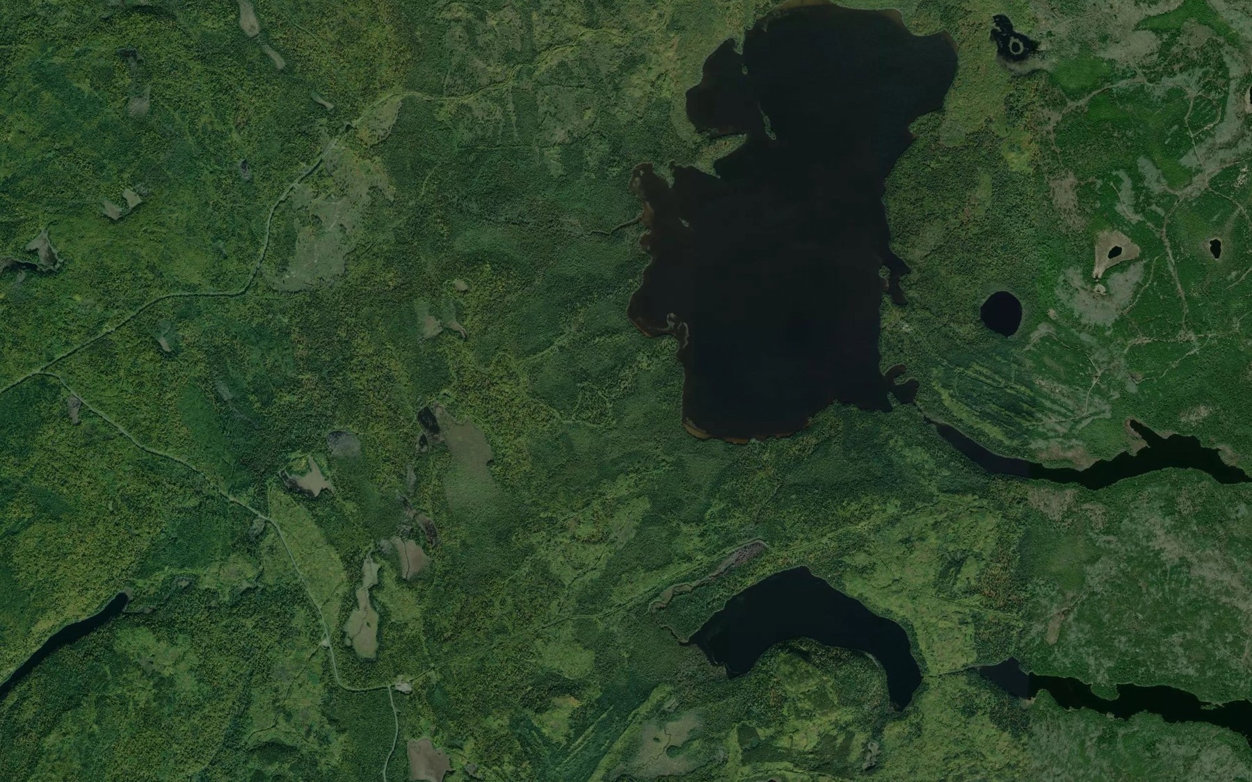 Satellite map of the Thread Creek
