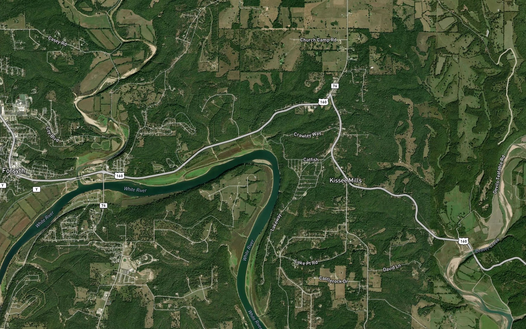 Satellite map of the Spot 5