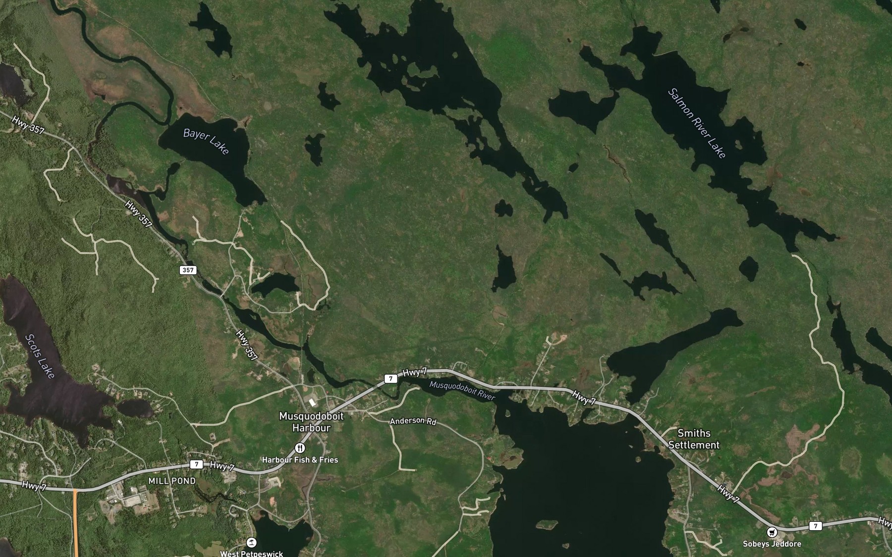Satellite map of the Graveyard Pool