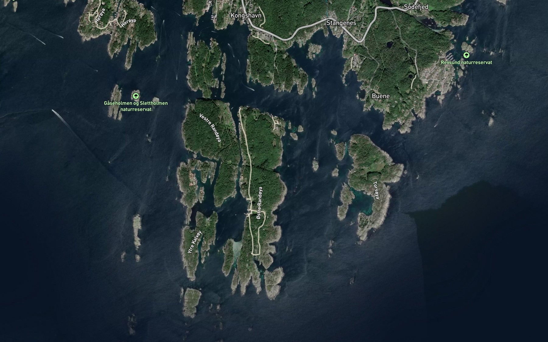 Satellite map of the Brodvika