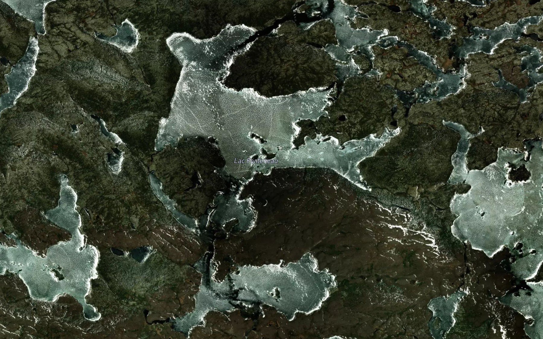Satellite map of the Lac Fonteneau